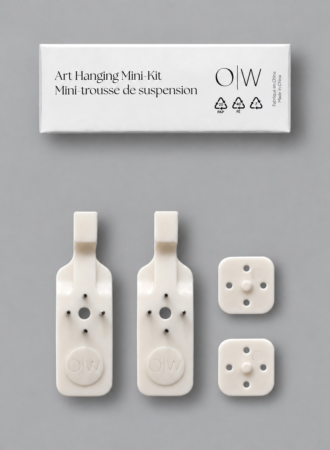 Mini kit d'accrochage d'art - sans niveau