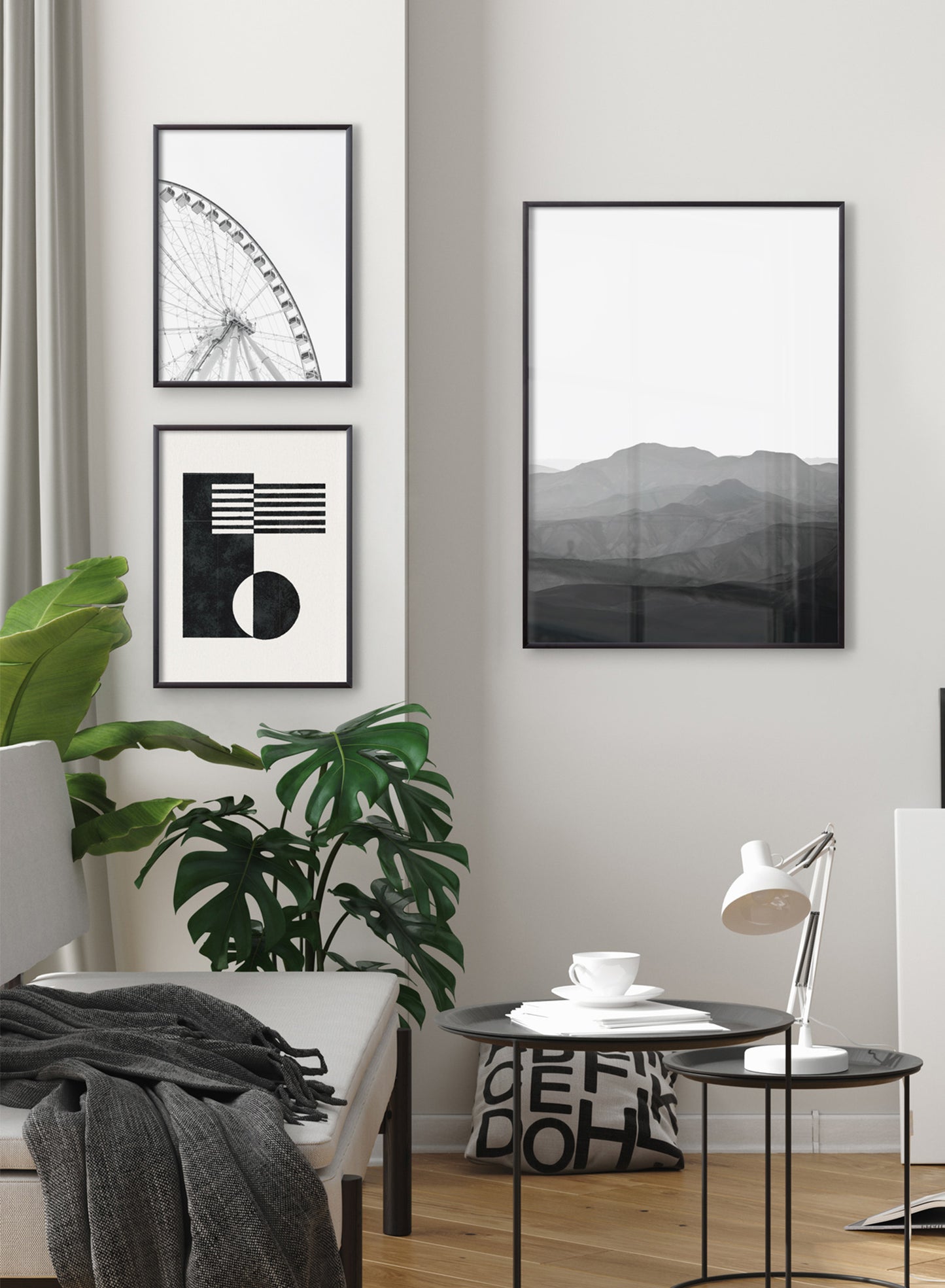 Set de Montagne Noir et Blanc