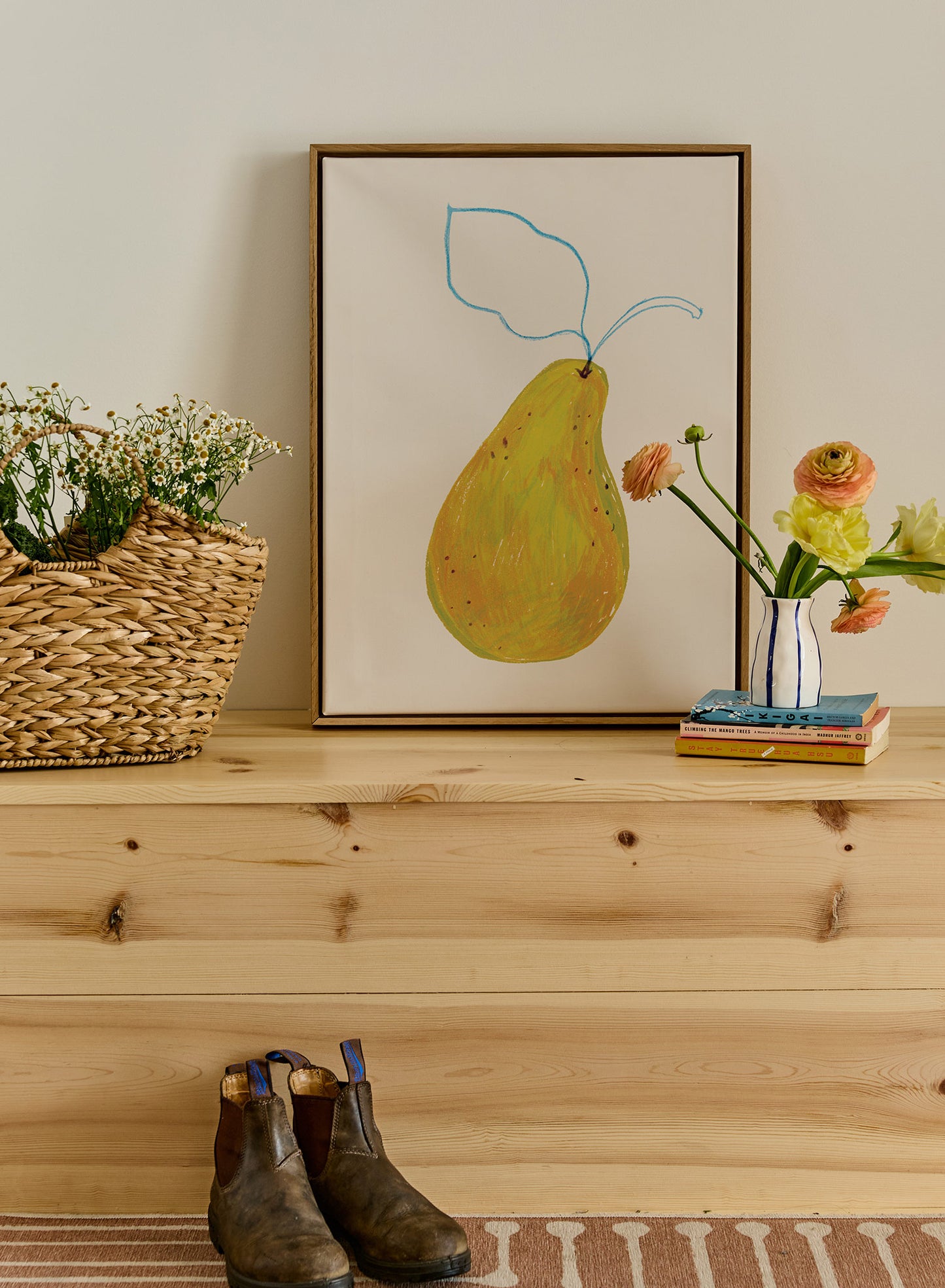 Pear Study in Blue, Poster