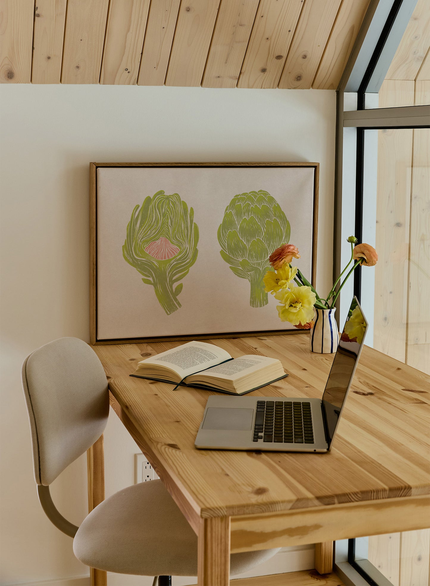 Artichoke Duotone Print, Canvas