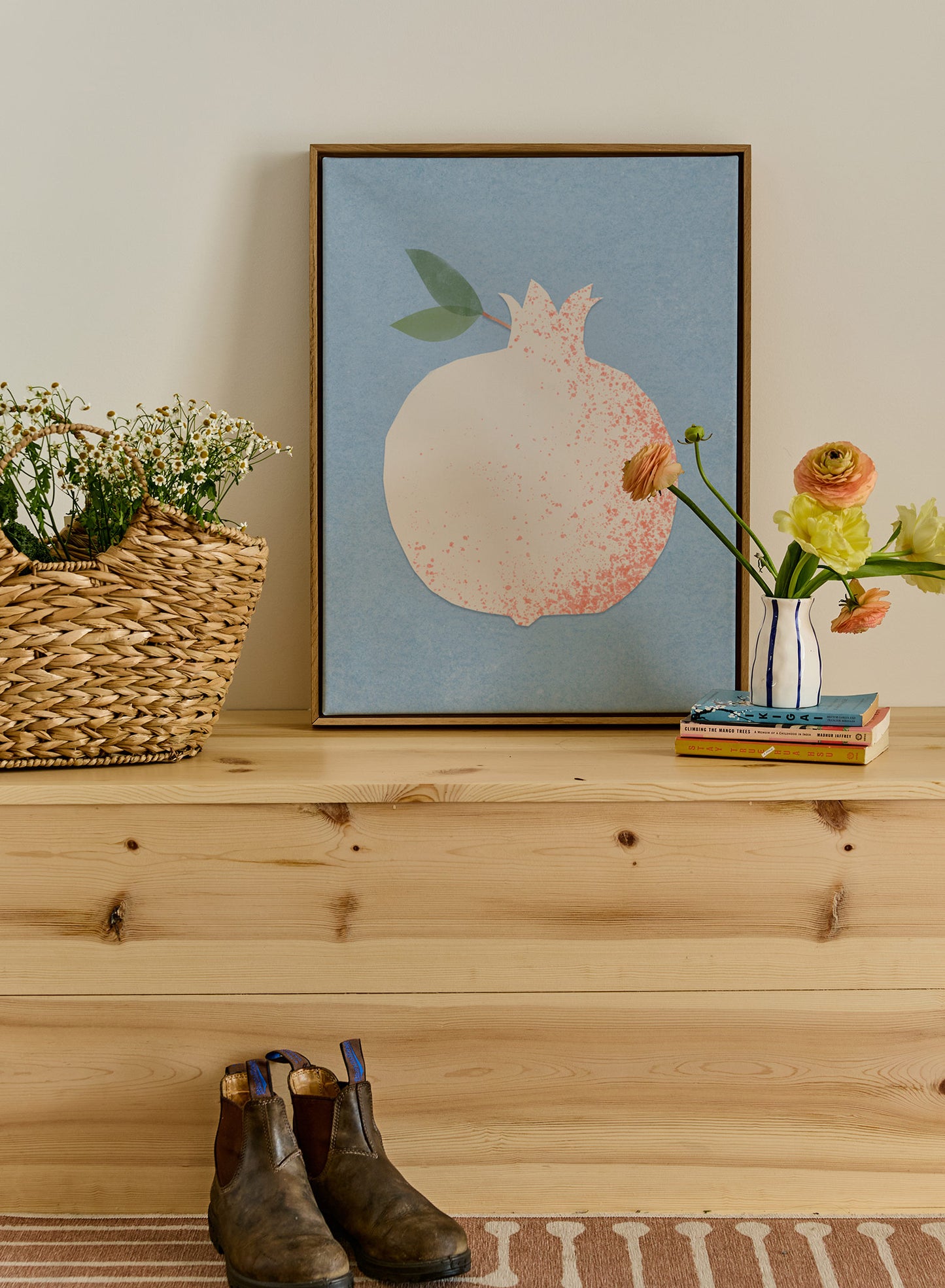 Paper Cut Pomegrenate, Canvas