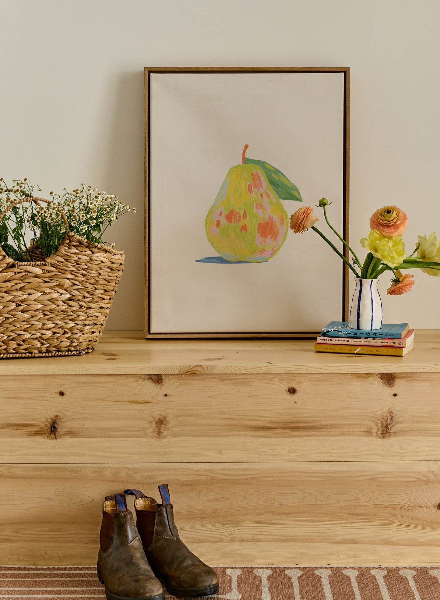 Pastels Pear, Canvas