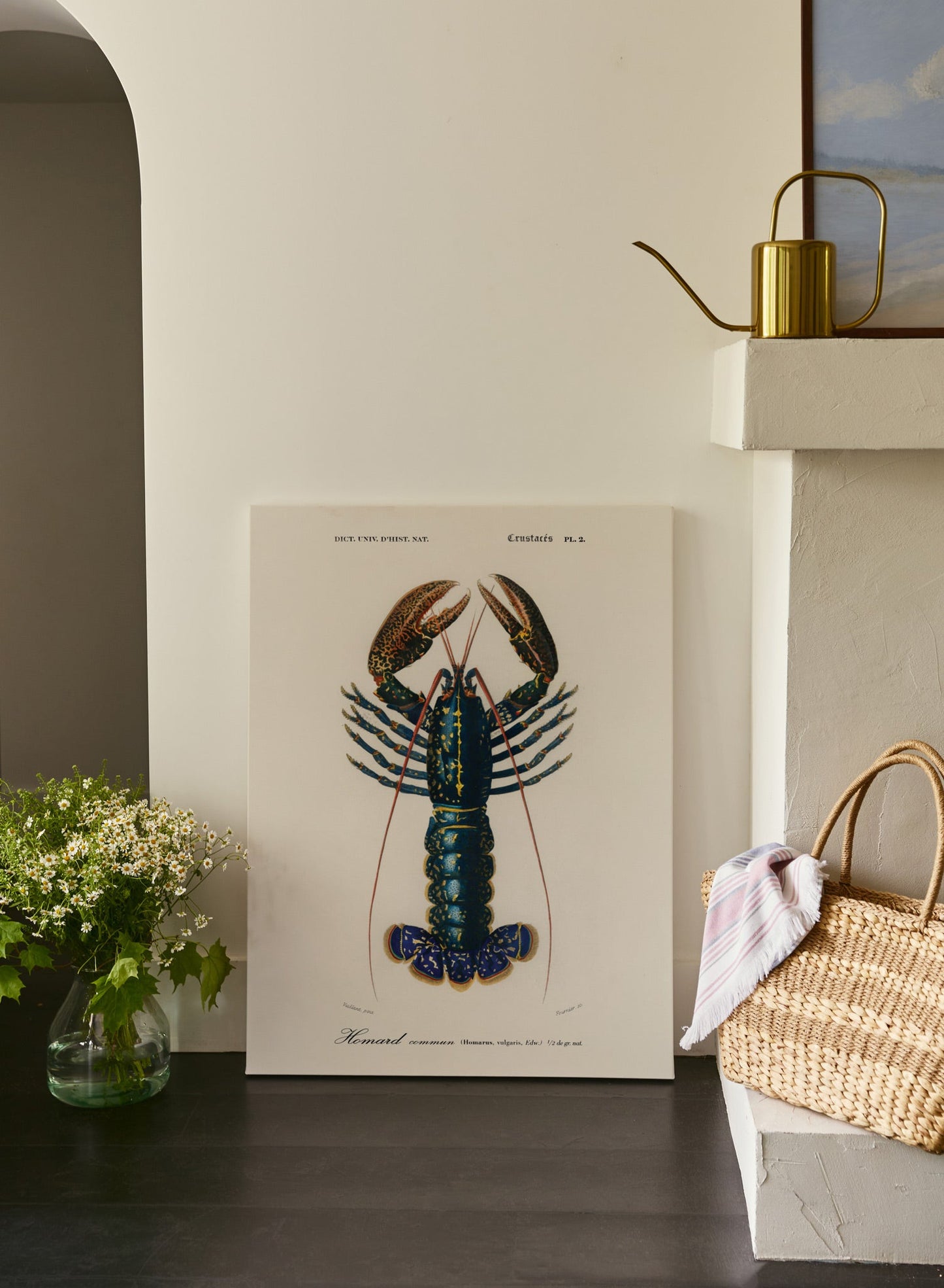 Le roi crustacée, Œuvre sur toile