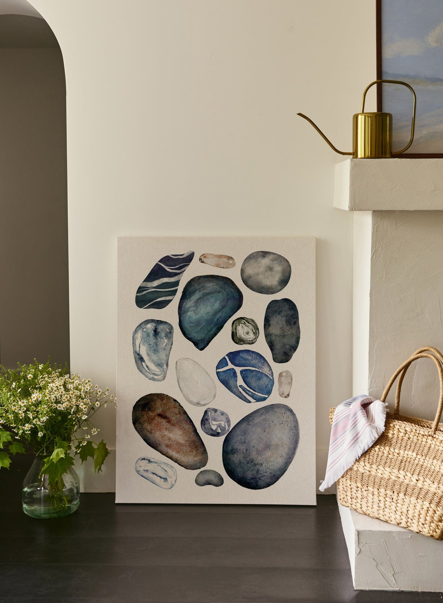 Pierres précieuses, Œuvre sur toile