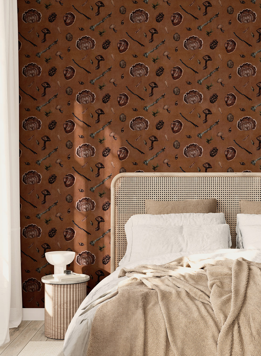 Tapisserie boisée, Papier peint