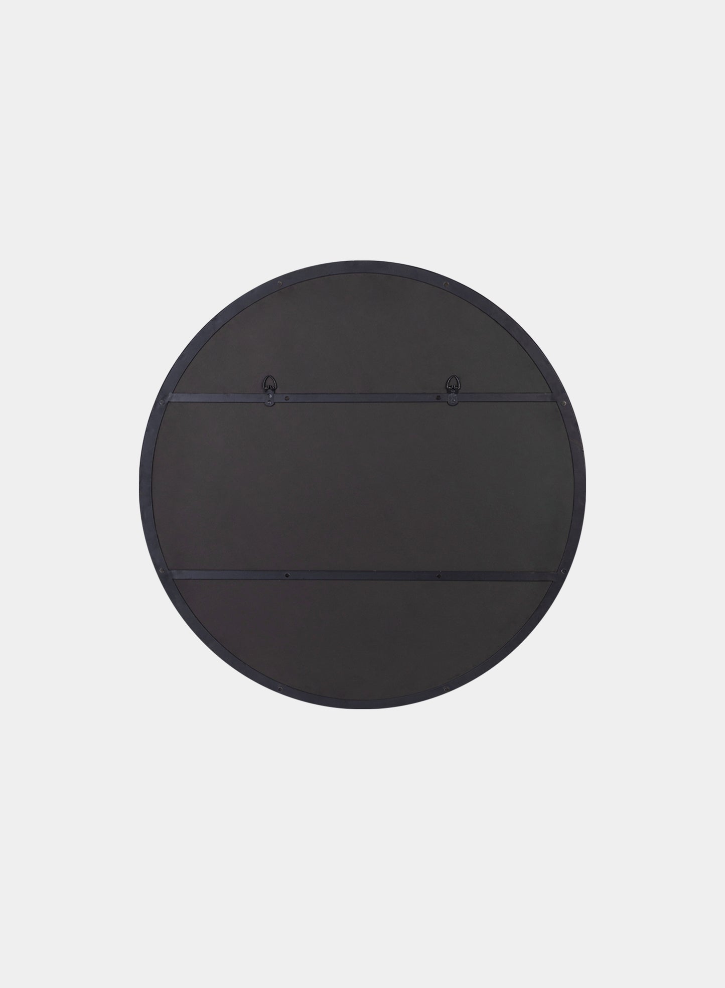 Large Onyx Round Mirror – Black Iron, 30 in | 76 cm