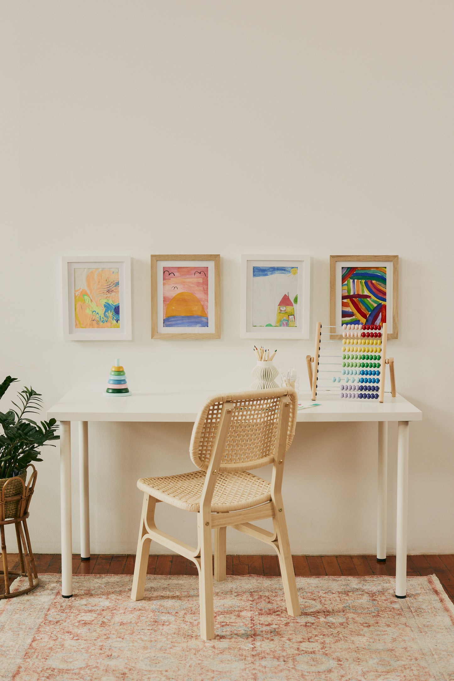 Cadre d'art pour enfants en chêne foncé (Paquet de 2), 8.5x11 po | 22x28 cm