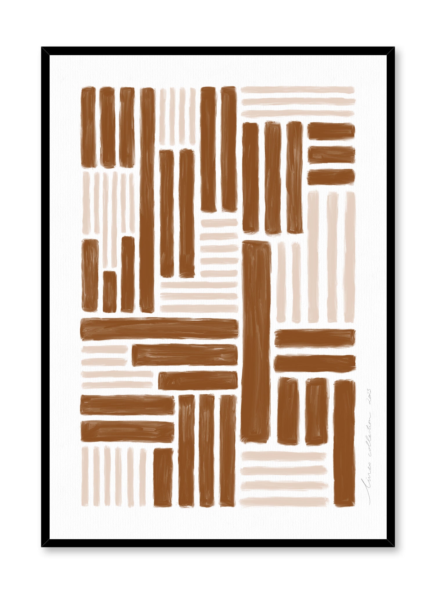 Papier peint autocollant imitation bois de chêne à lignes brunes