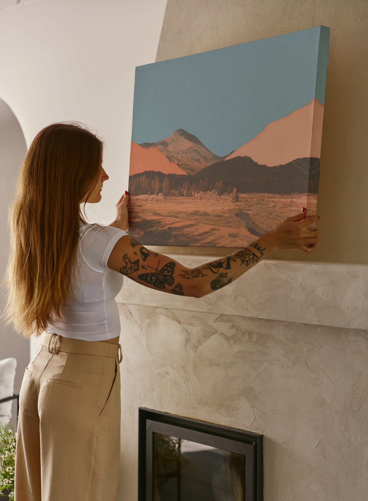 Midi dans le Nevada, Œuvre sur toile