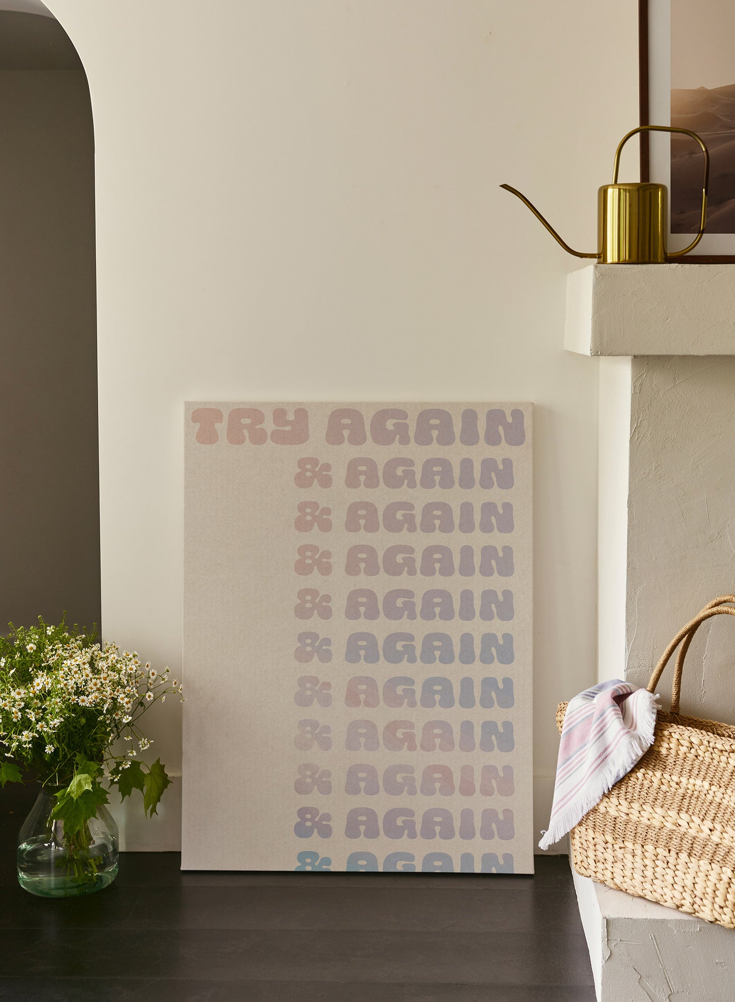 Lâche pas !, Œuvre sur toile