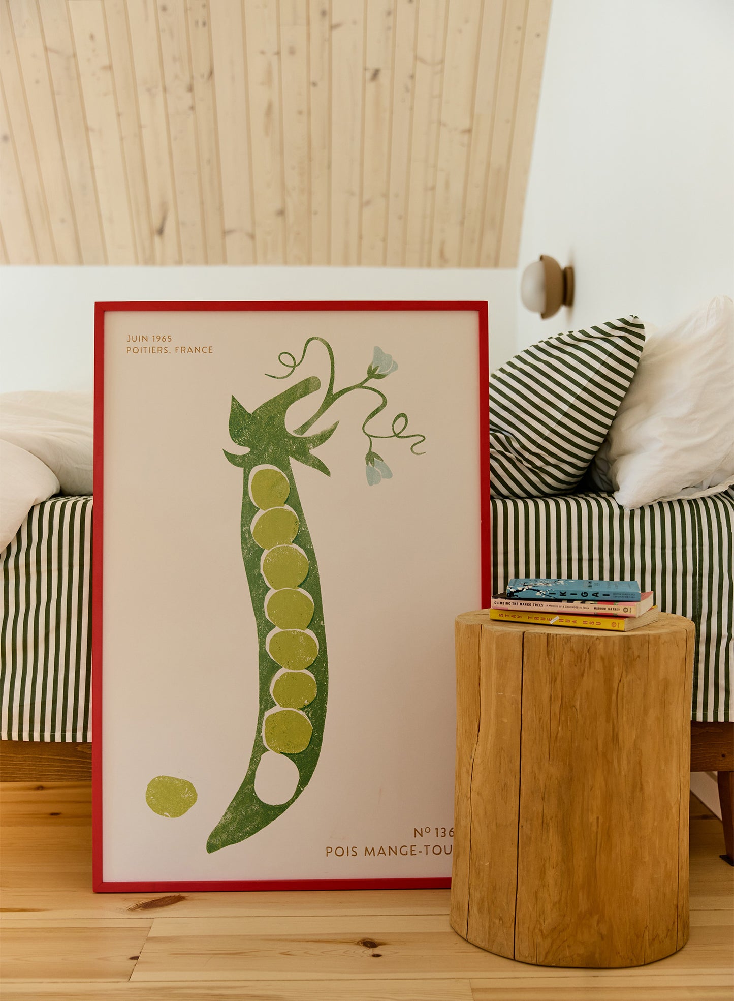 Block Print Peas in a Pod, Poster