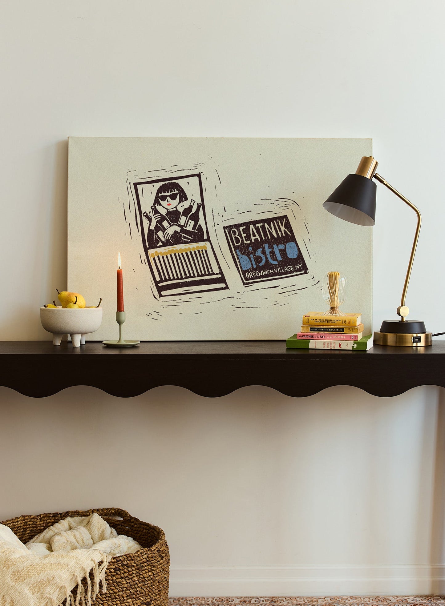 Bistro Beatnik, Œuvre sur toile