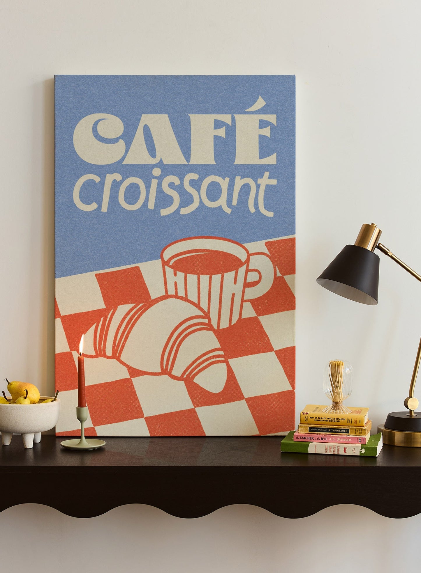Café Croissant, Œuvre sur toile