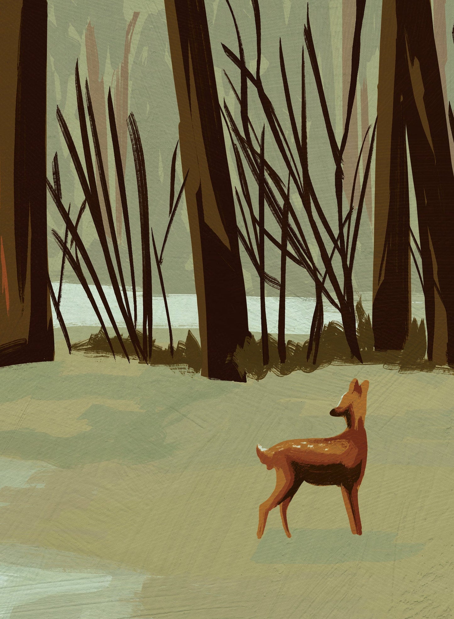 Sentiers d’hiver, Toile