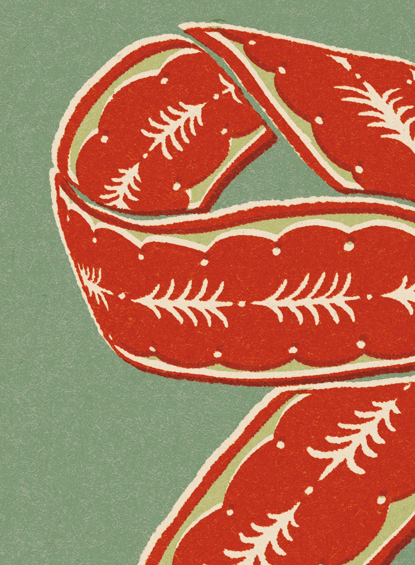 Ruban festif d’antan menthe, Toile