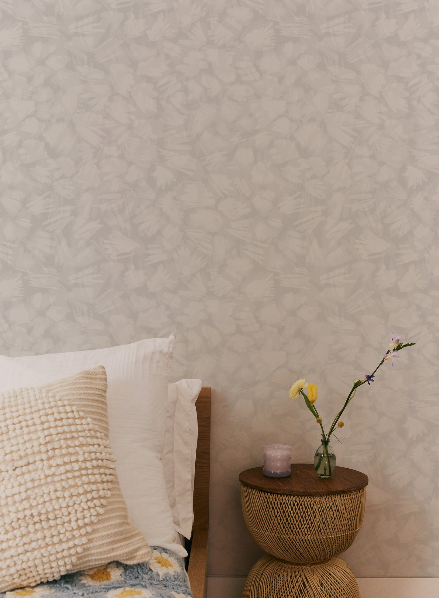 Averse de plumes, Papier peint