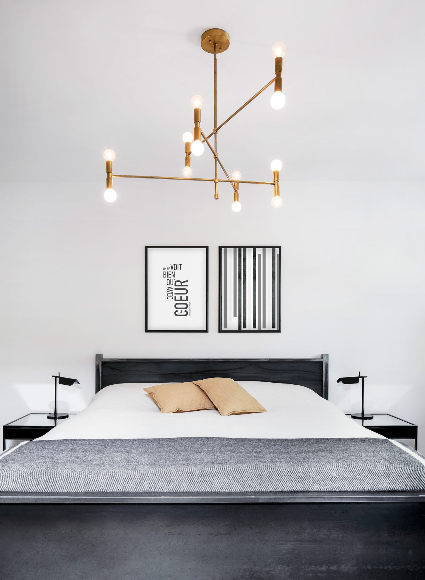 Scandinavian poster by Opposite Wall with inspirational quote Heart - Bedroom