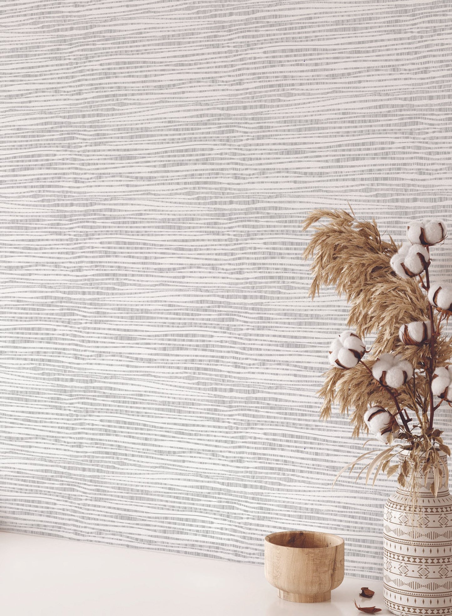 Catalogne is a minimalist wallpaper by Opposite Wall of a collection of very thin striped waves.