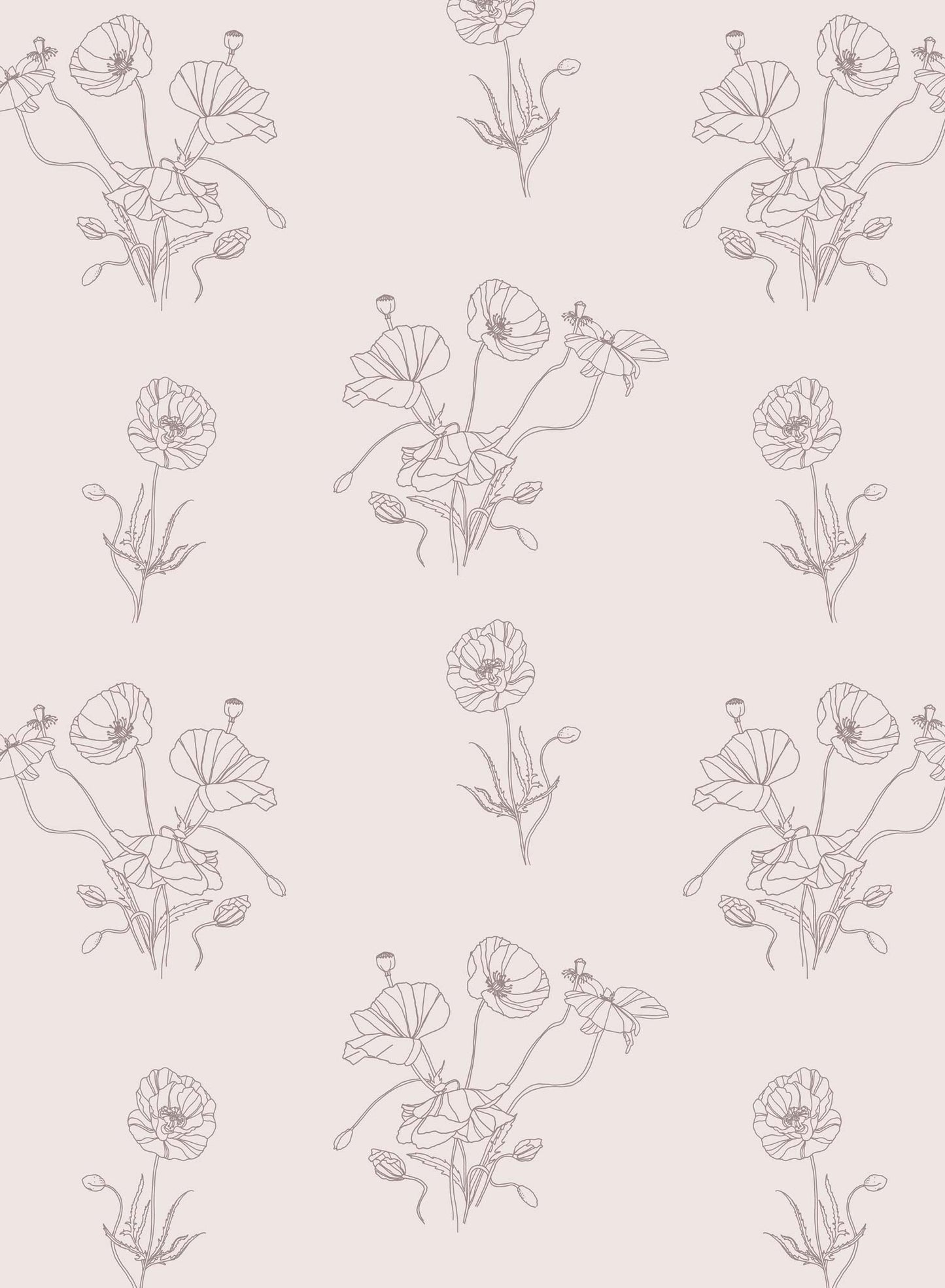 Springfield is a Minimalist wallpaper by Opposite Wall of poppies flowers.