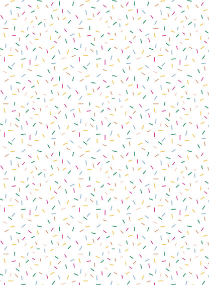 Birthday Cake is a minimalist wallpaper by Opposite Wall of a colourful straight small line floating around