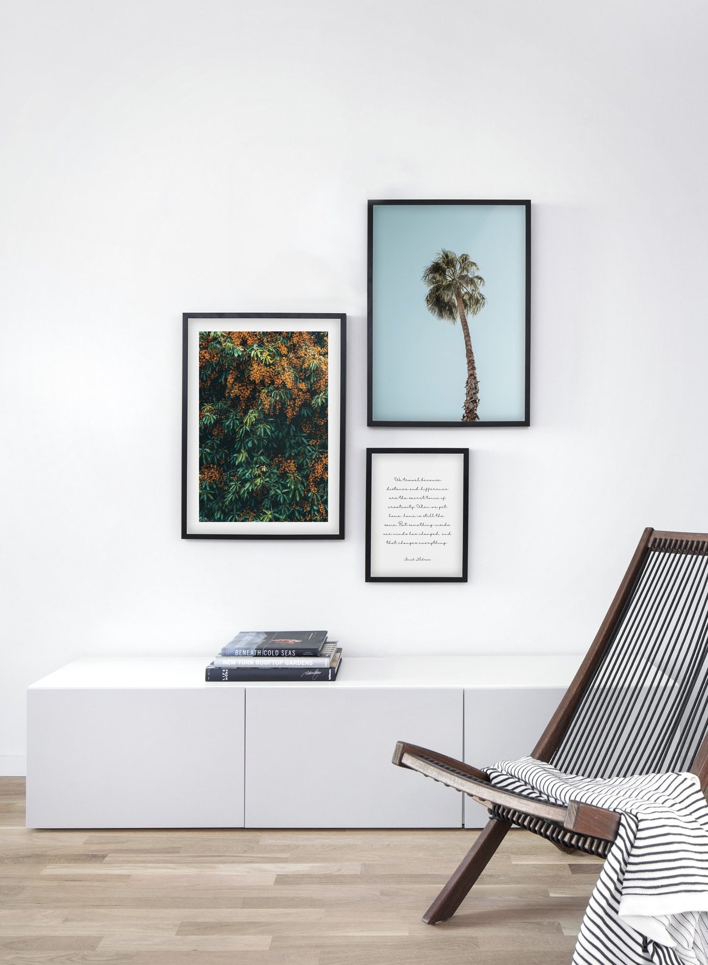 Fiery Plants modern minimalist photography poster by Opposite Wall - Living room - Trio