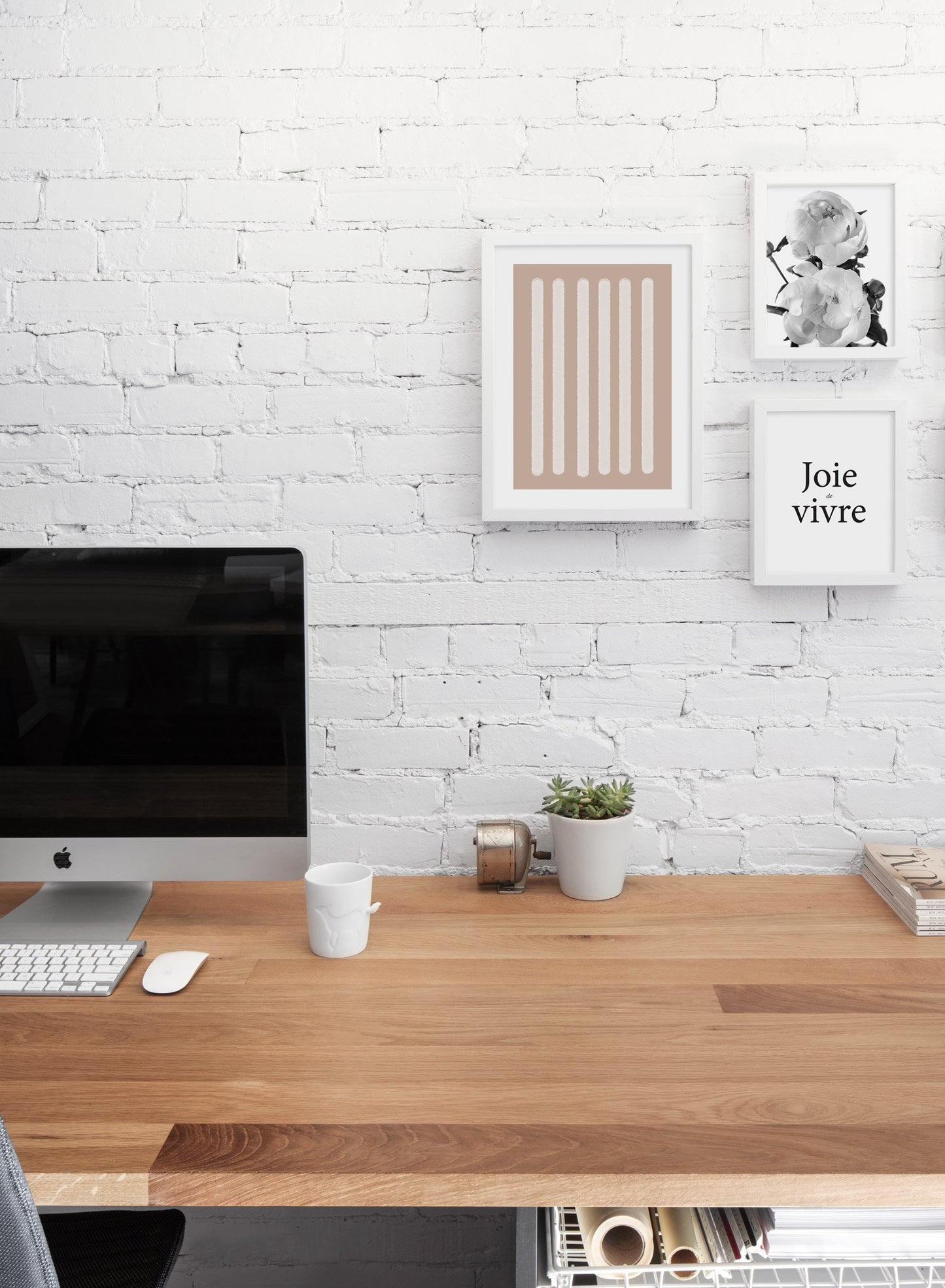 Modern minimalist poster by Opposite Wall with abstract illustration of Two-Toned - Gallery wall trio - Office