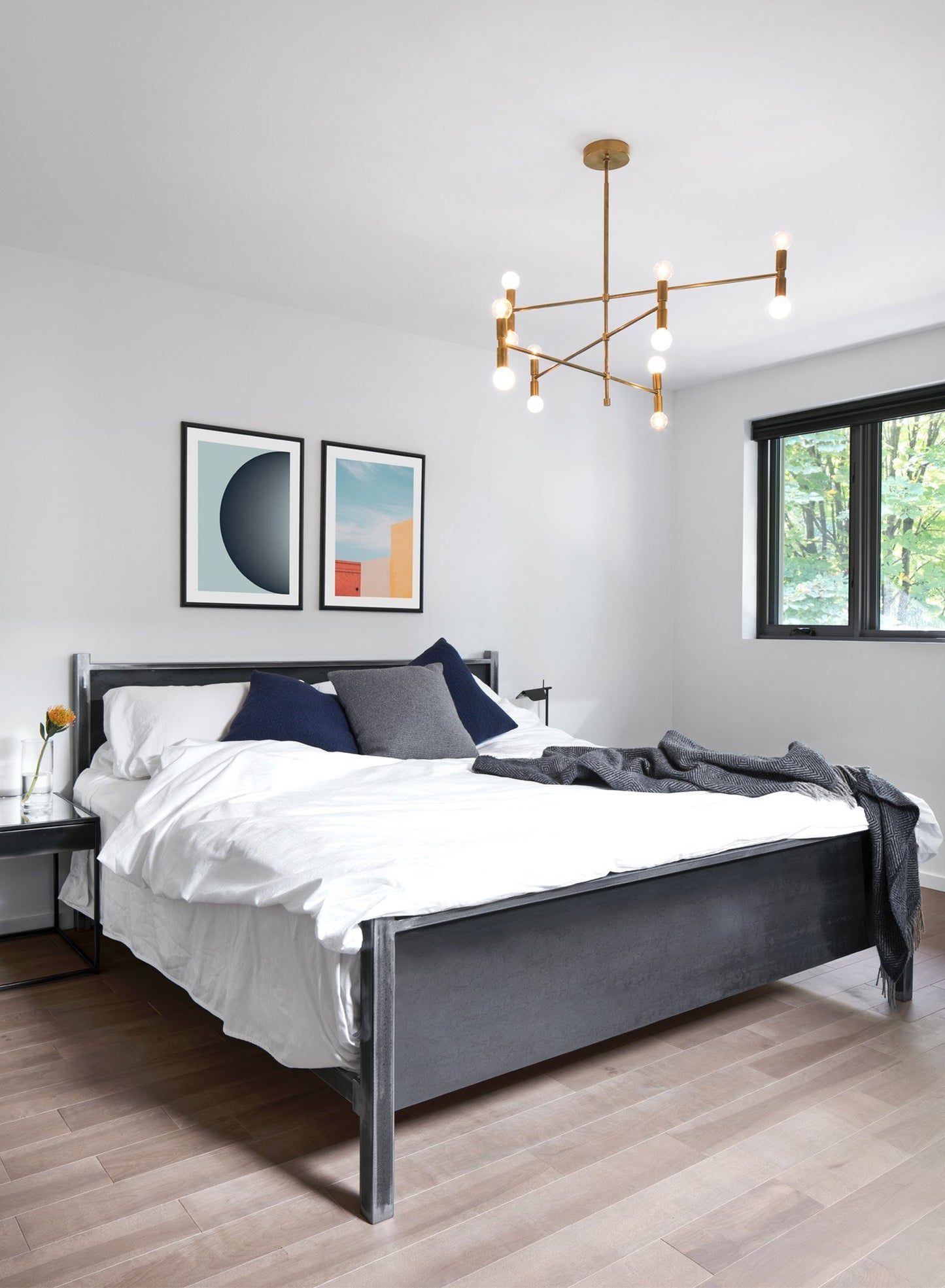 Half Moon modern minimalist abstract design poster by Opposite Wall - Bedroom - Duo