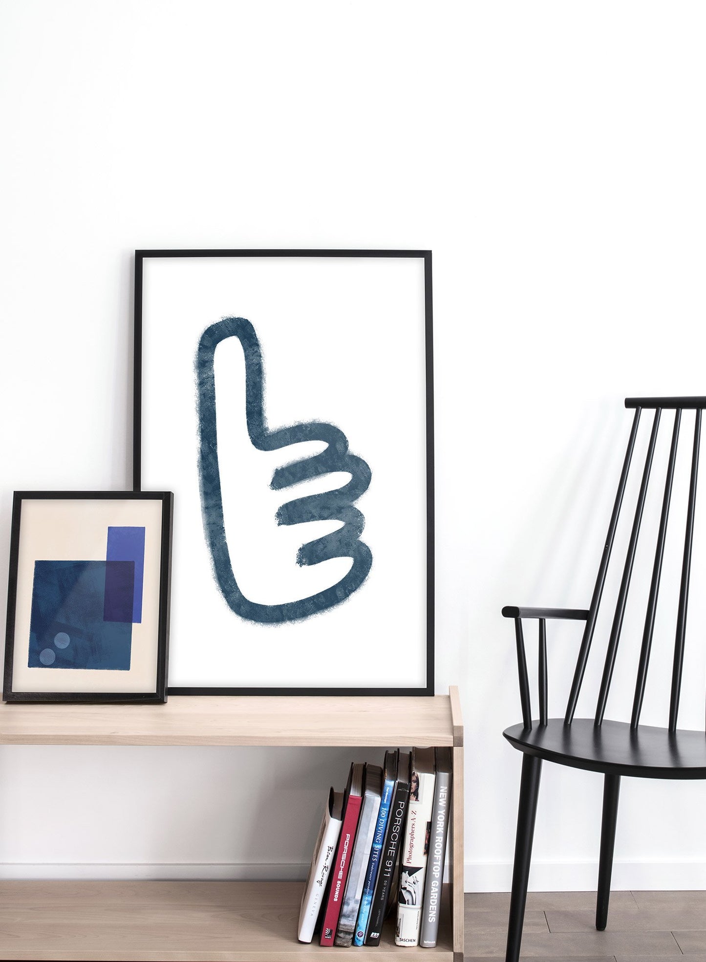 Modern minimalist poster by Opposite Wall with abstract design of Anxious by Toffie Affichiste - Gallery Wall Duo - Dining Room