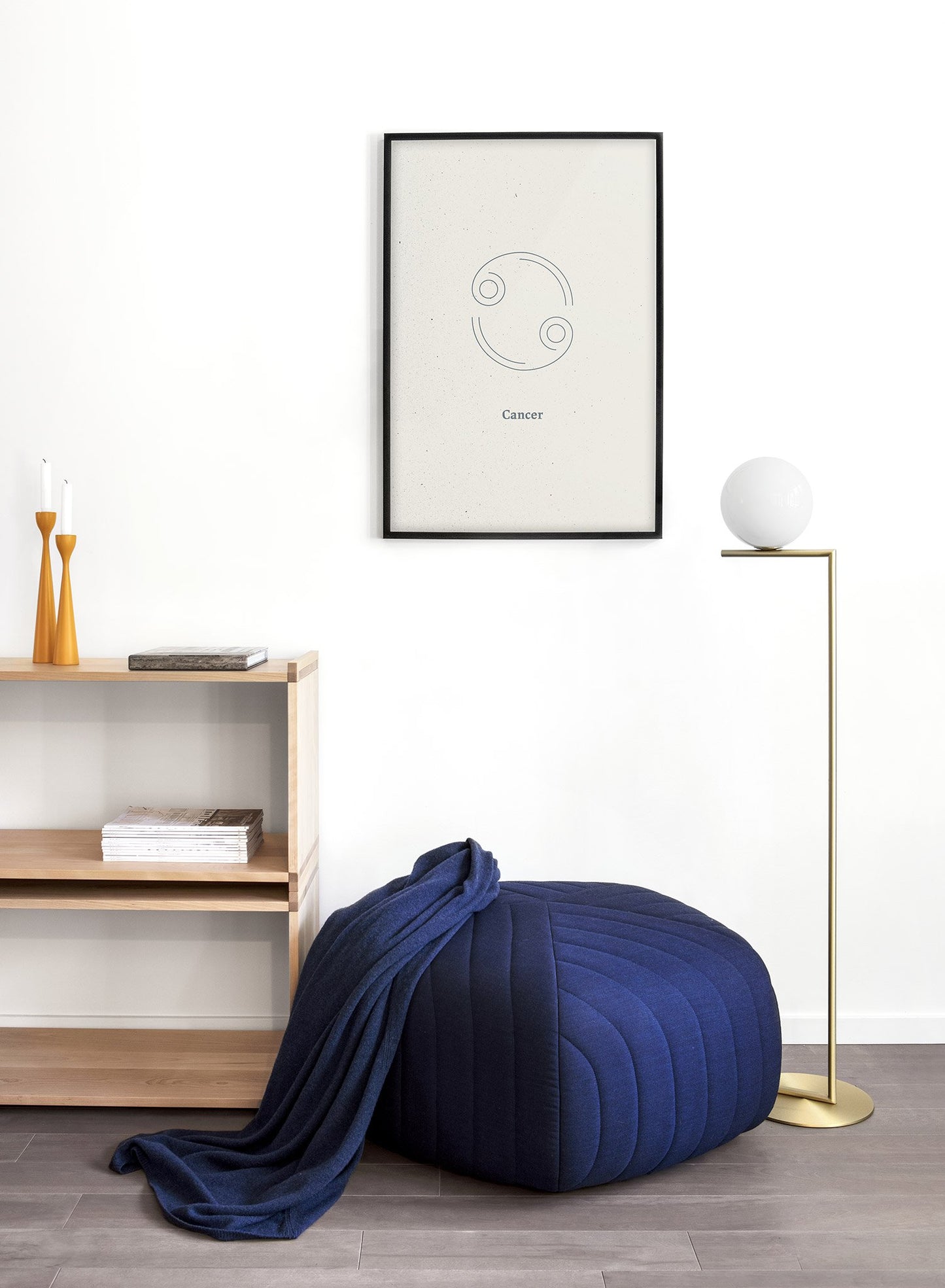 Minimalist celestial illustration poster by Opposite Wall with Cancer symbol - Lifestyle - Living Room