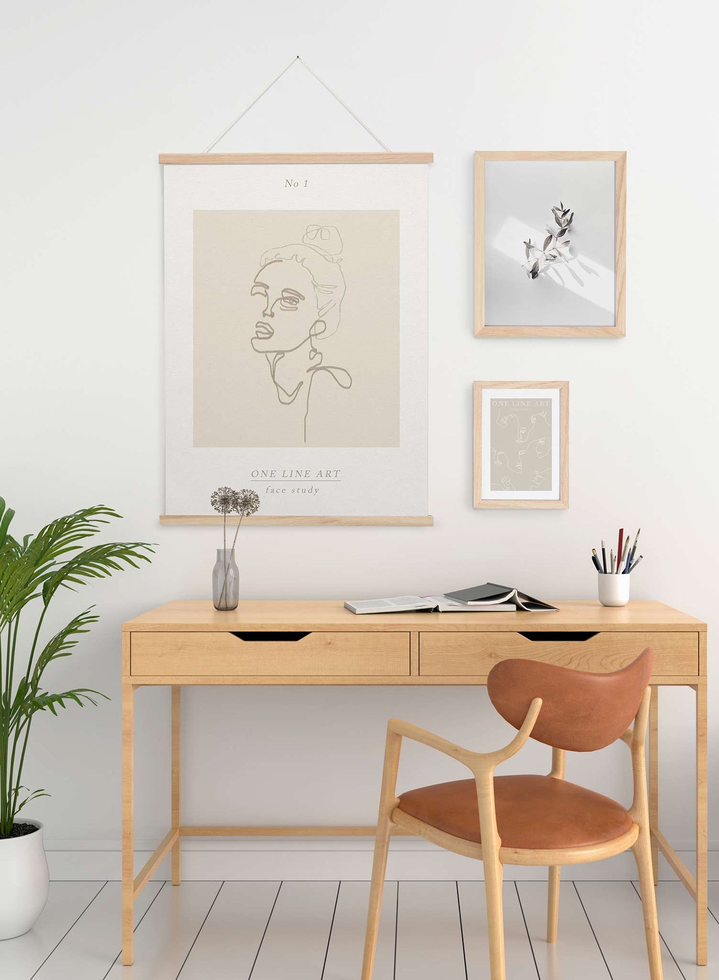 Wink is a line art illustration of a woman in a bun winking at the observer by Opposite Wall.