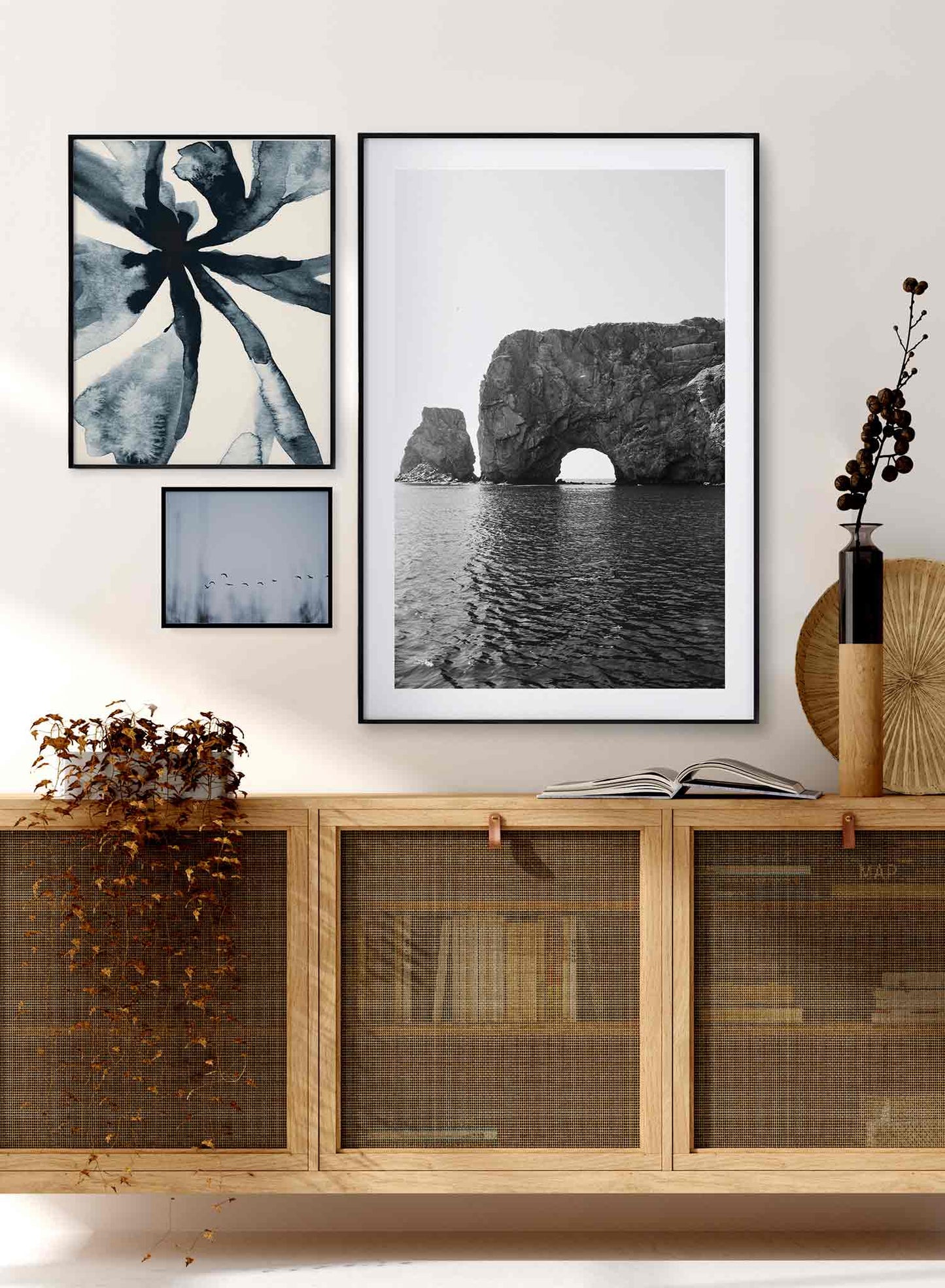 Gaspé is a minimalist photography of the famous and daunting Percé Rock in Gaspé, Quebec by Opposite Wall.