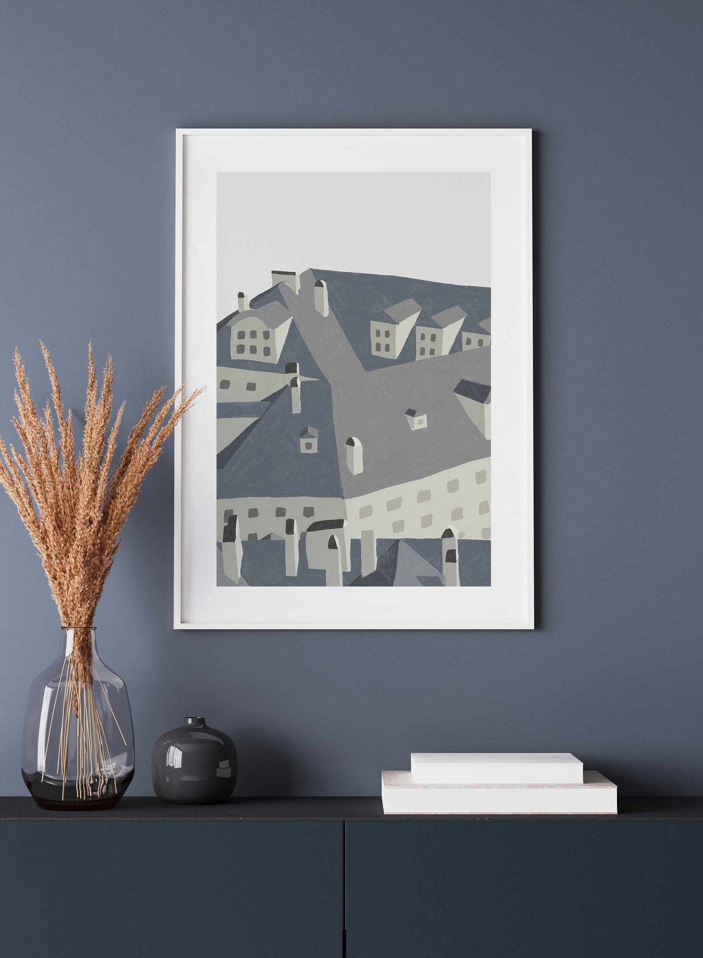 London Rooftop Illustration, Poster | Oppositewall.com