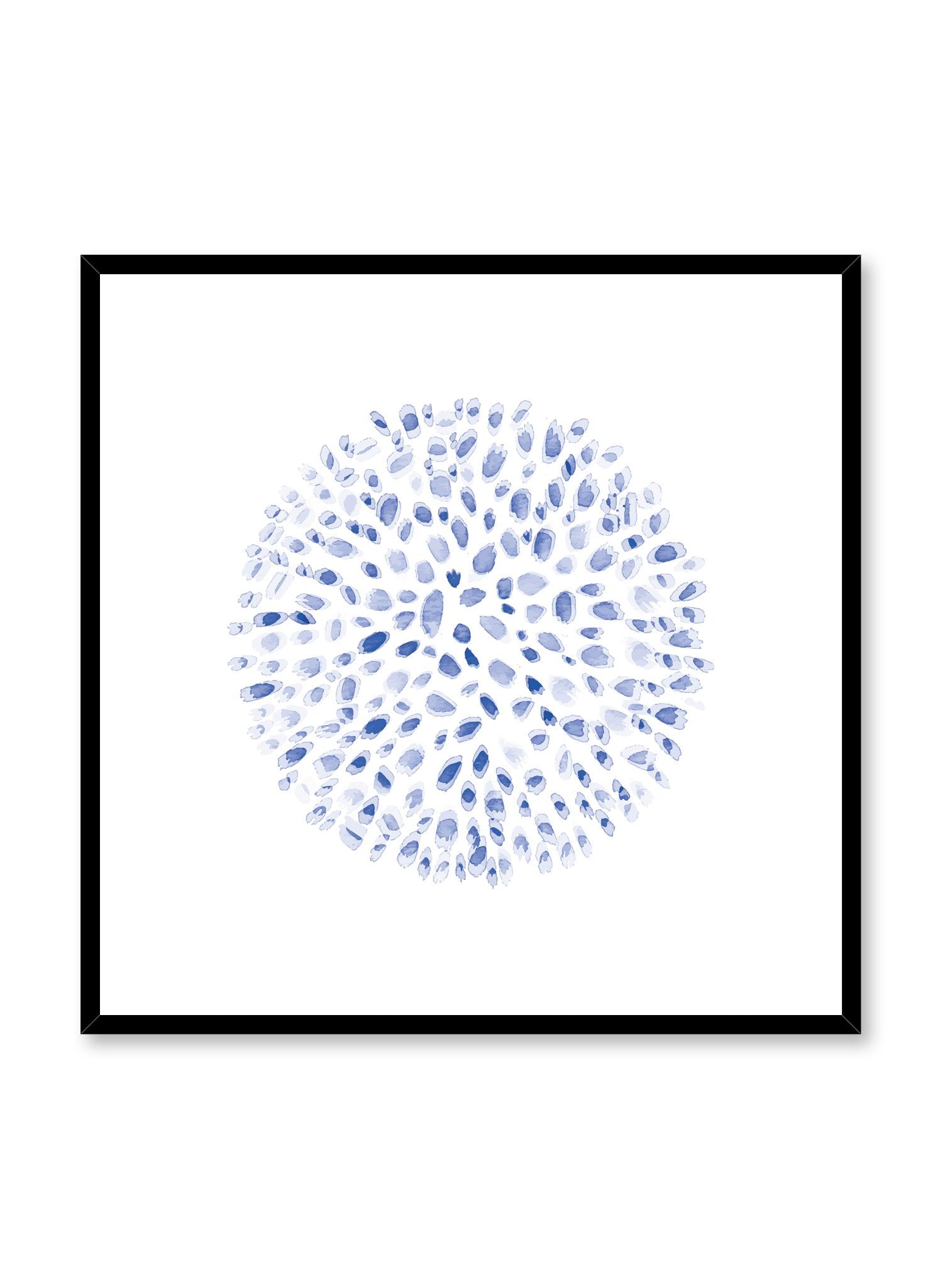 Modern minimalist poster by Opposite Wall with abstract illustration of Blue Dreams in square format