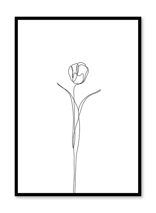 Modern minimalist poster by Opposite Wall with abstract illustration of Tulip