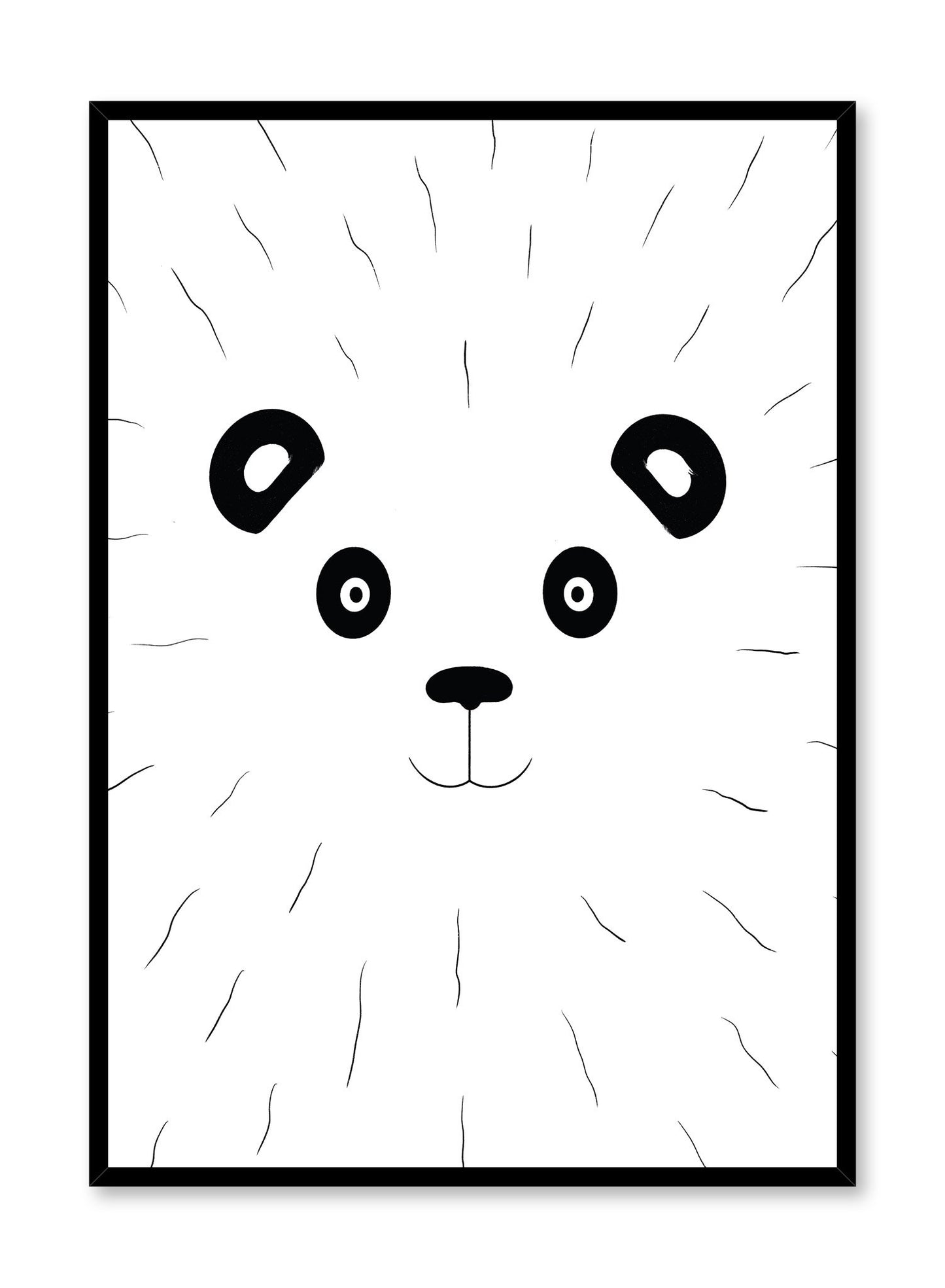 Modern minimalist poster by Opposite Wall with kids illustration of a panda