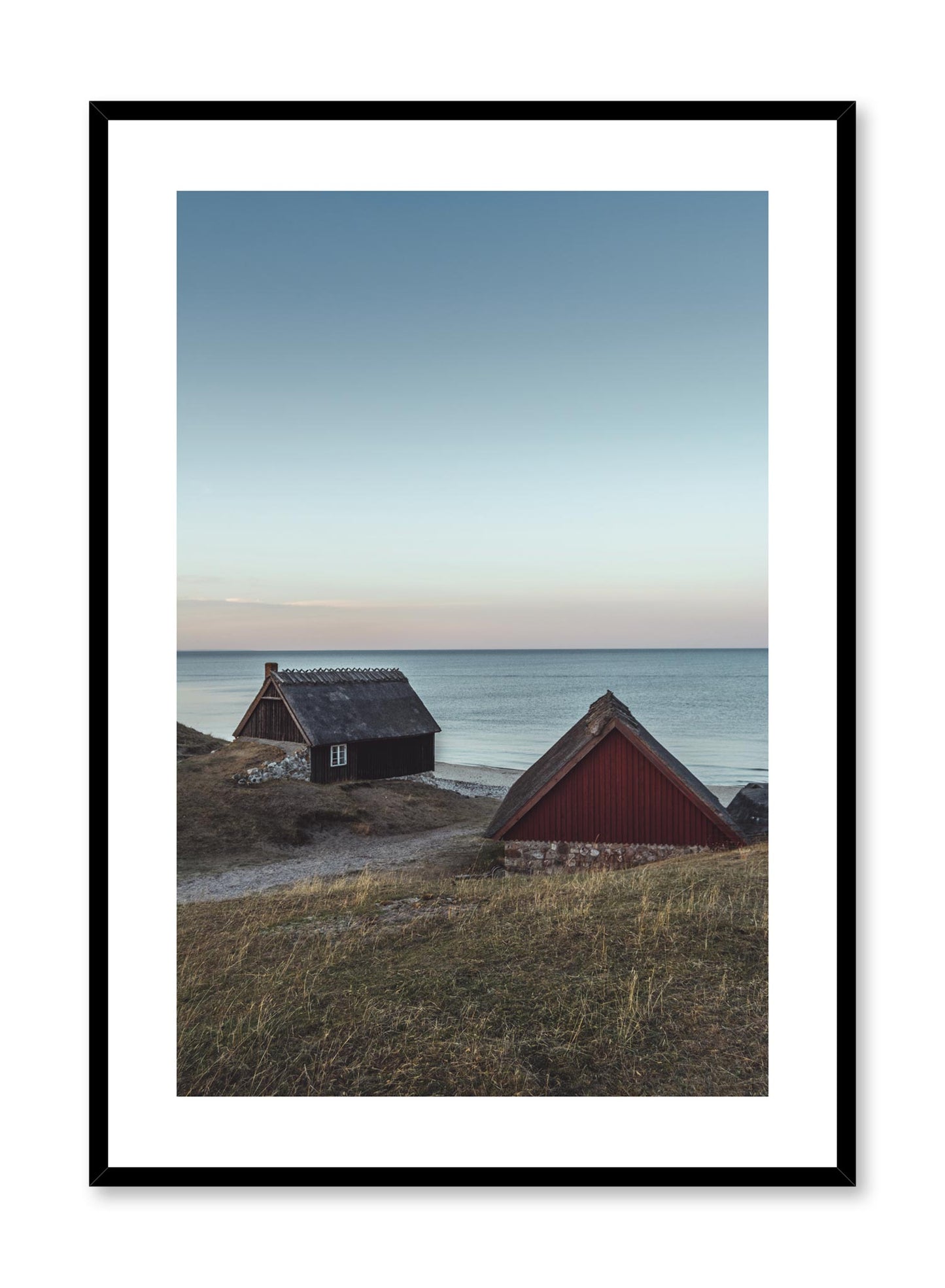 Minimalist design poster by Opposite Wall with seaside town photography