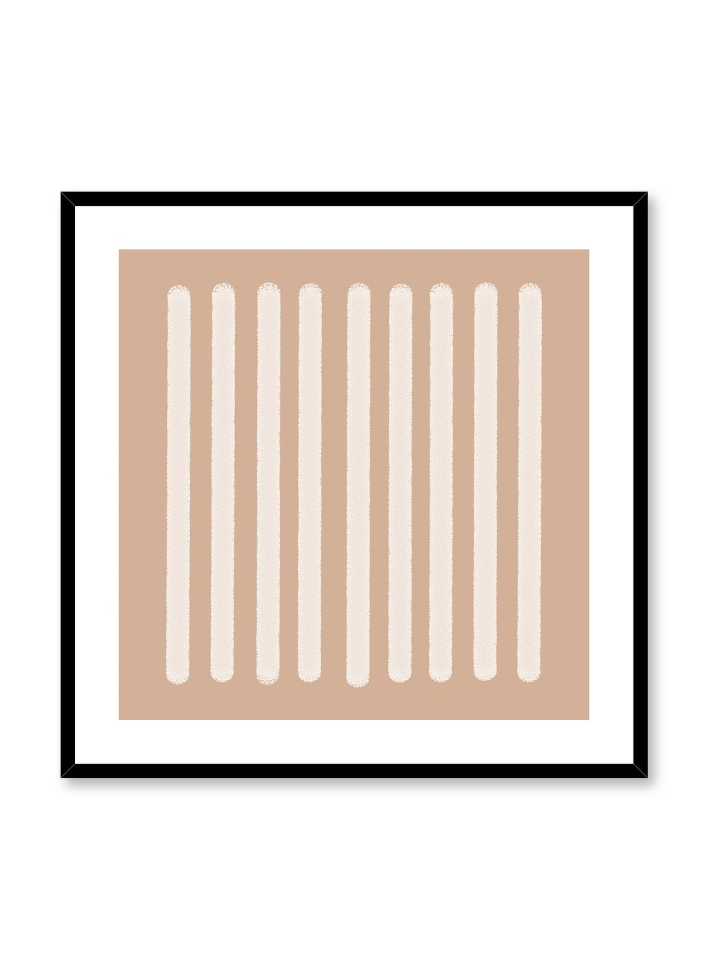 Minimalist design poster by Opposite Wall with abstract beige rectangle shapes in square format