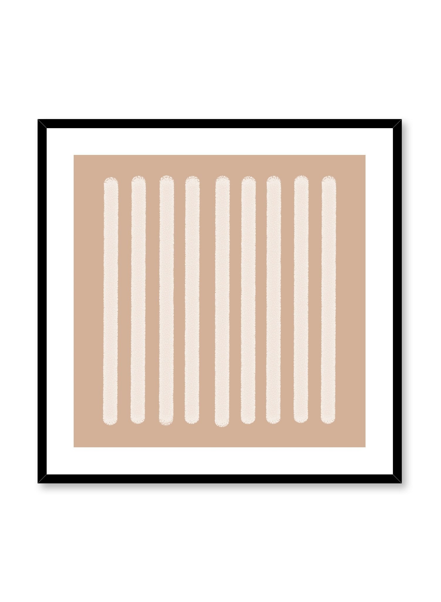 Minimalist design poster by Opposite Wall with abstract beige rectangle shapes in square format