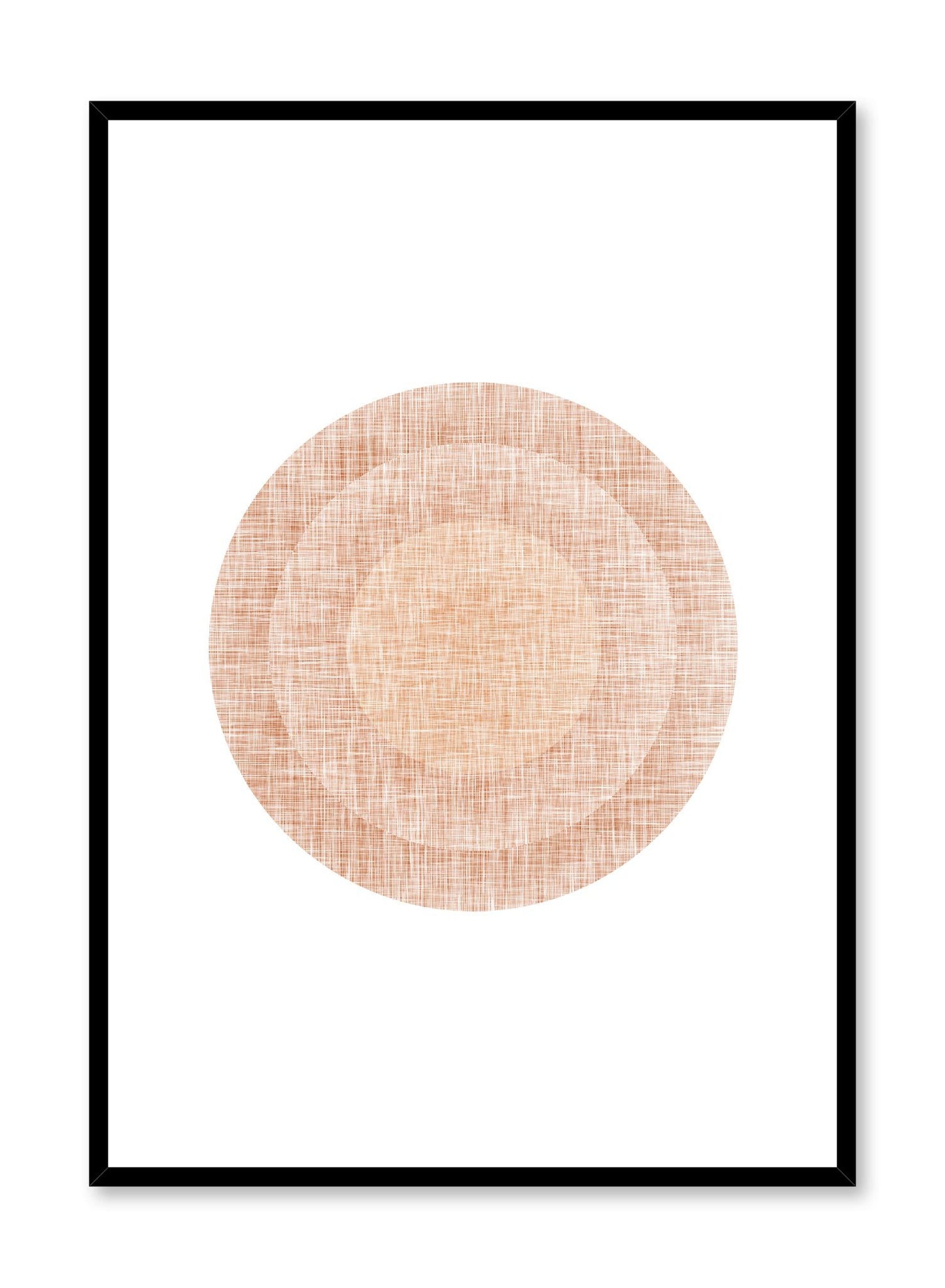 Minimalist design poster by Opposite Wall with abstract orange circles in target shape