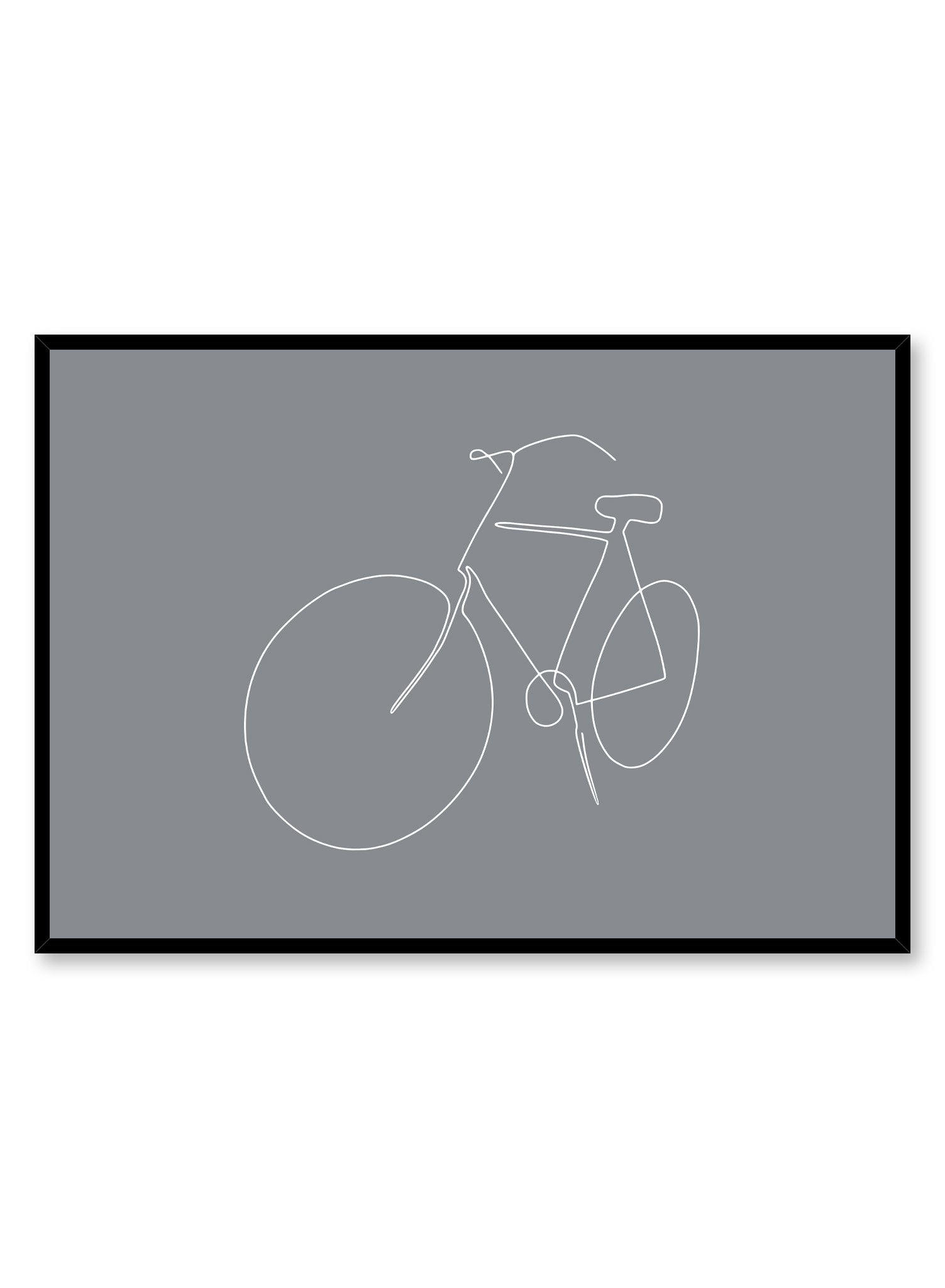 Modern minimalist poster by Opposite Wall with abstract illustration of Fresh Start with gray blue bacKground
