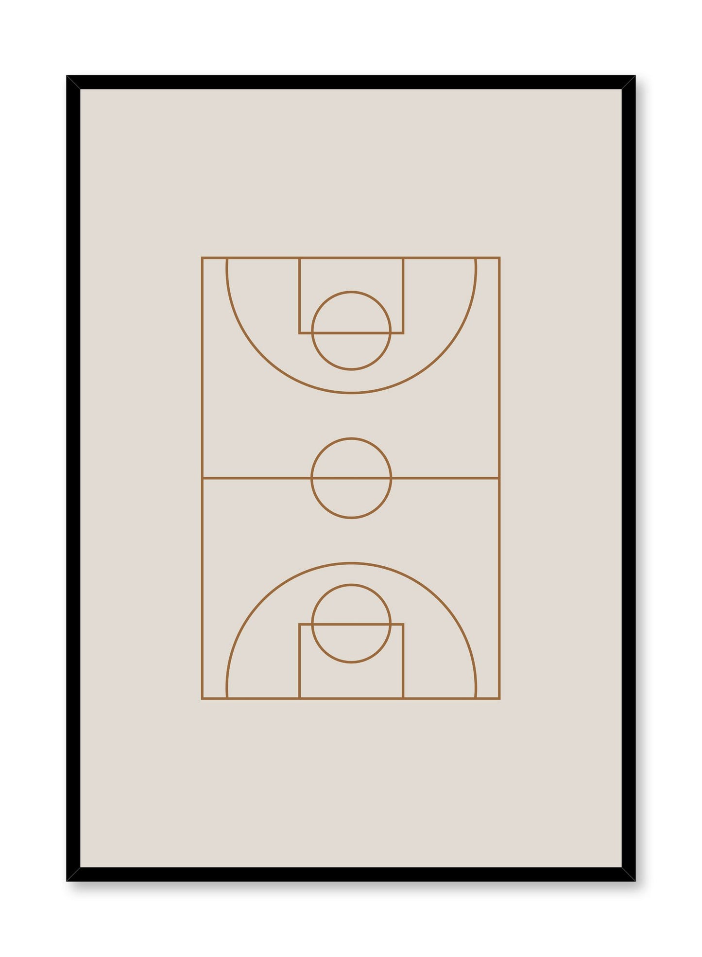 Minimalist design poster by Opposite Wall with Beige Mood abstract graphic design basketball court