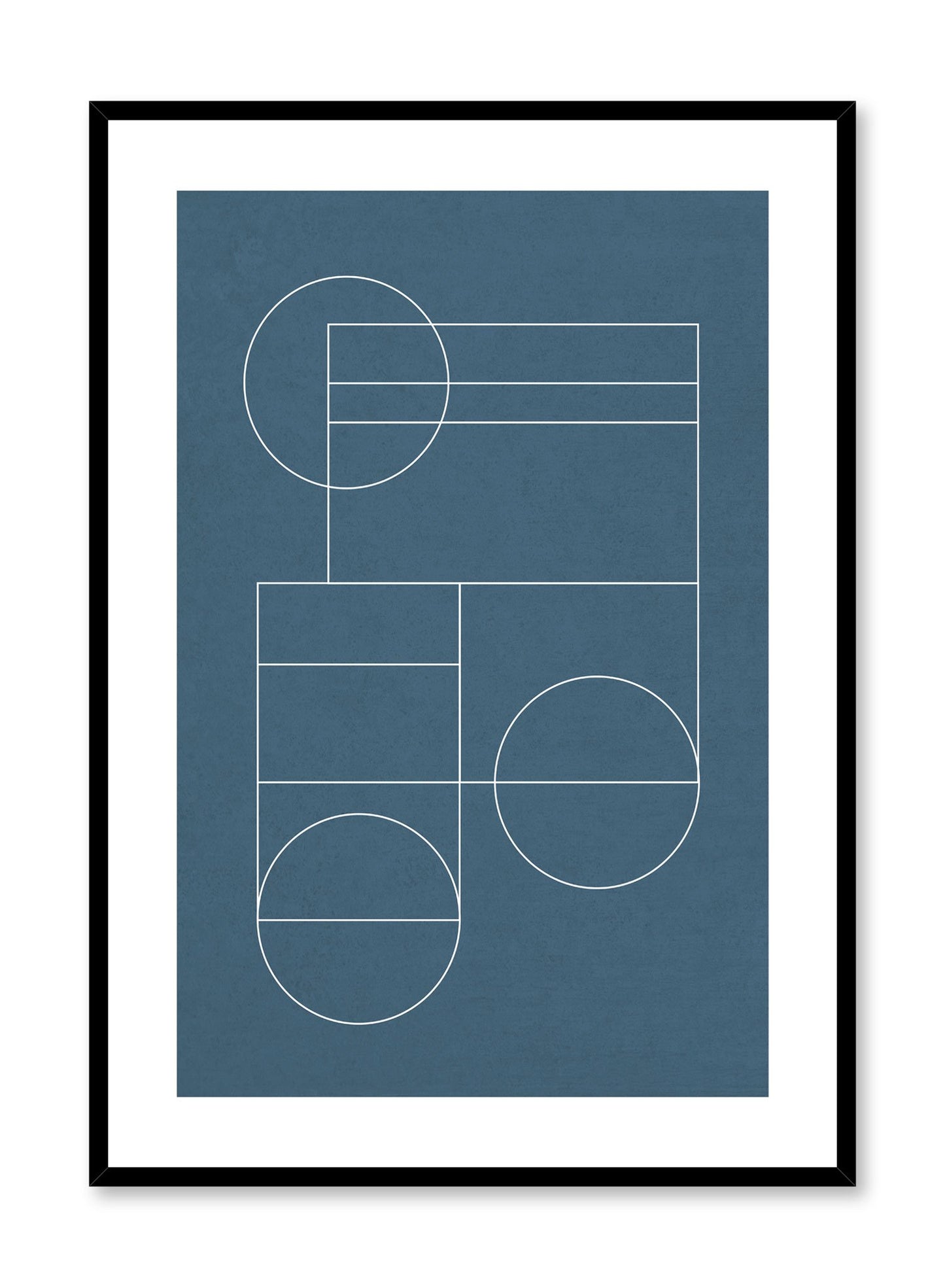 Modern minimalist poster by Opposite Wall with abstract design of Blueprint by Toffie Affichiste