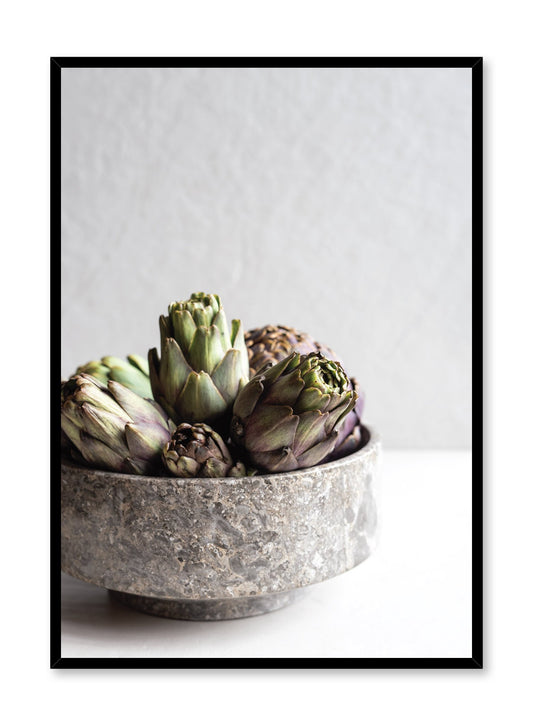 Minimalist poster by Opposite Wall with Artichoke Bowl food photography