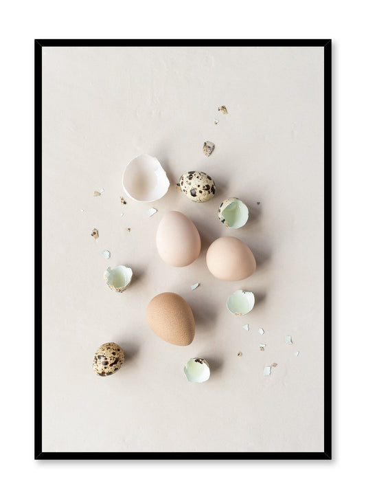 Minimalist poster by Opposite Wall with Cracked Up food egg photography