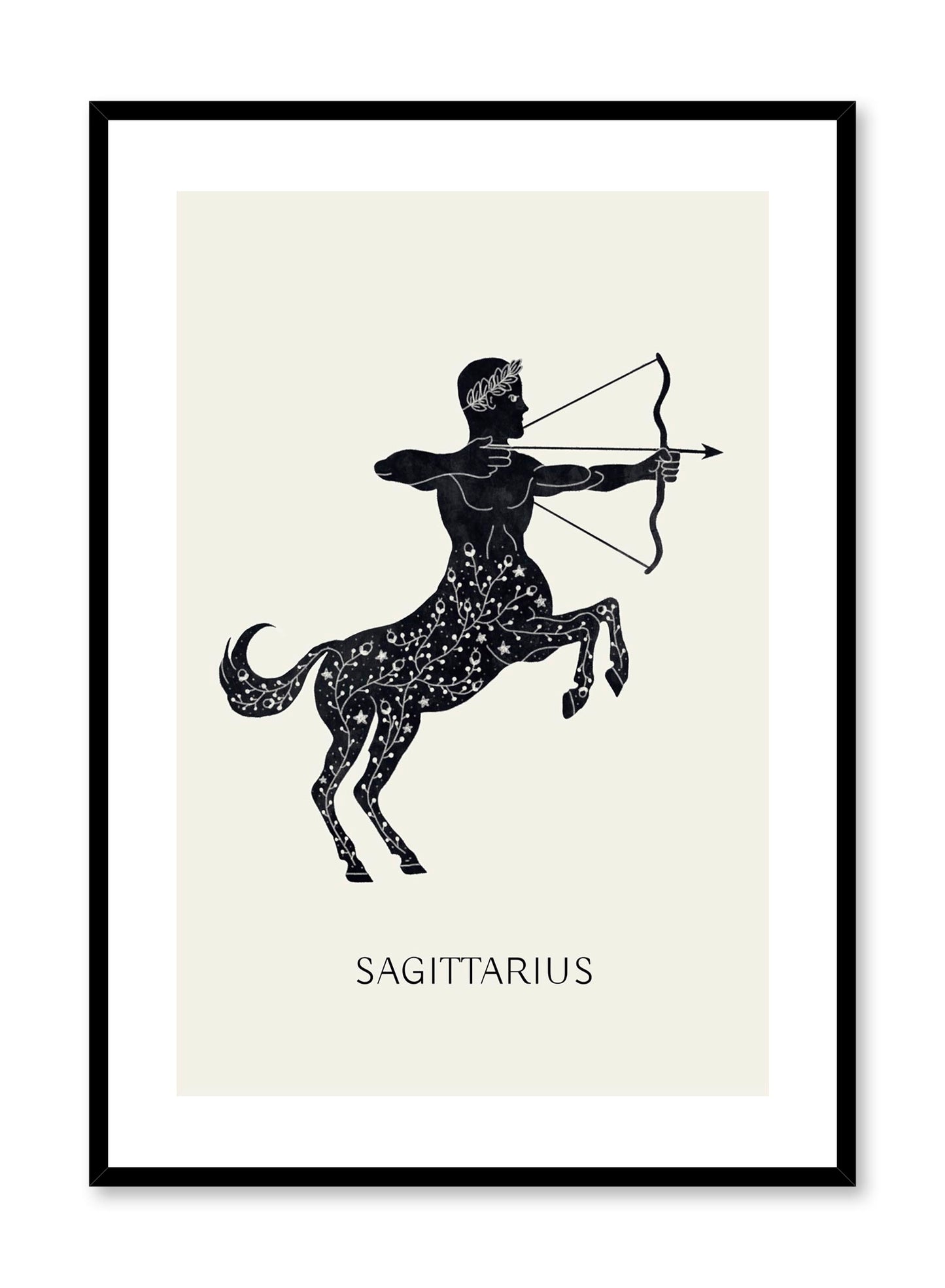 Celestial illustration poster by Opposite Wall with Sagittarius drawing