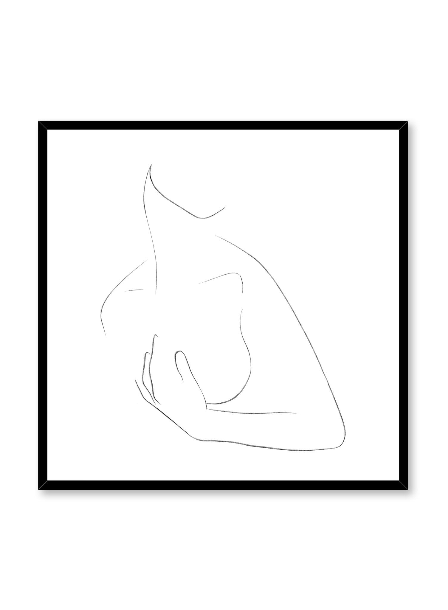 Modern minimalist delicate line art poster by Opposite Wall - Touch in square format