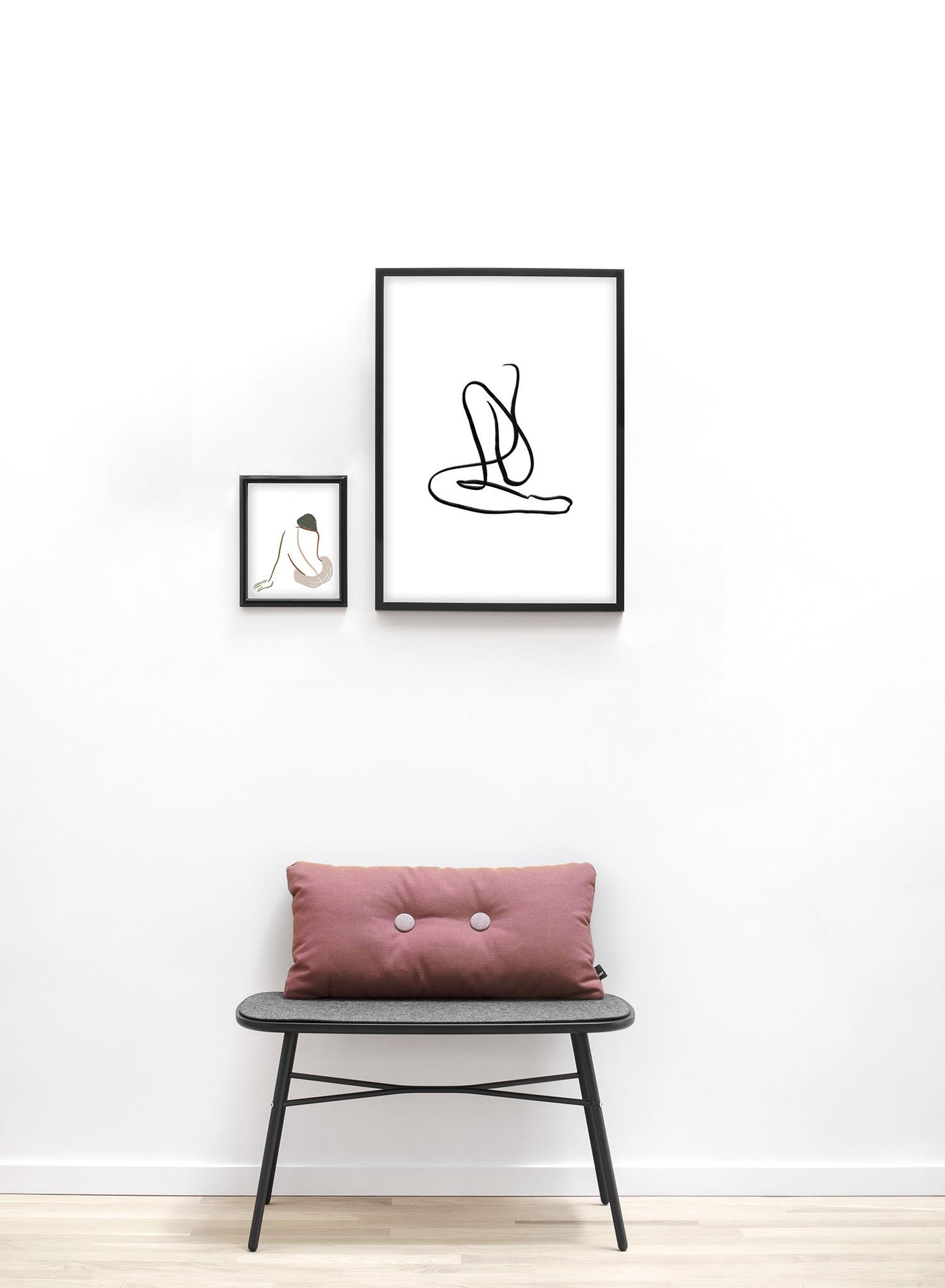 Modern minimalist flowing line art poster by Opposite Wall - Flow: Reimagined - Lifestyle Duo - Entryway