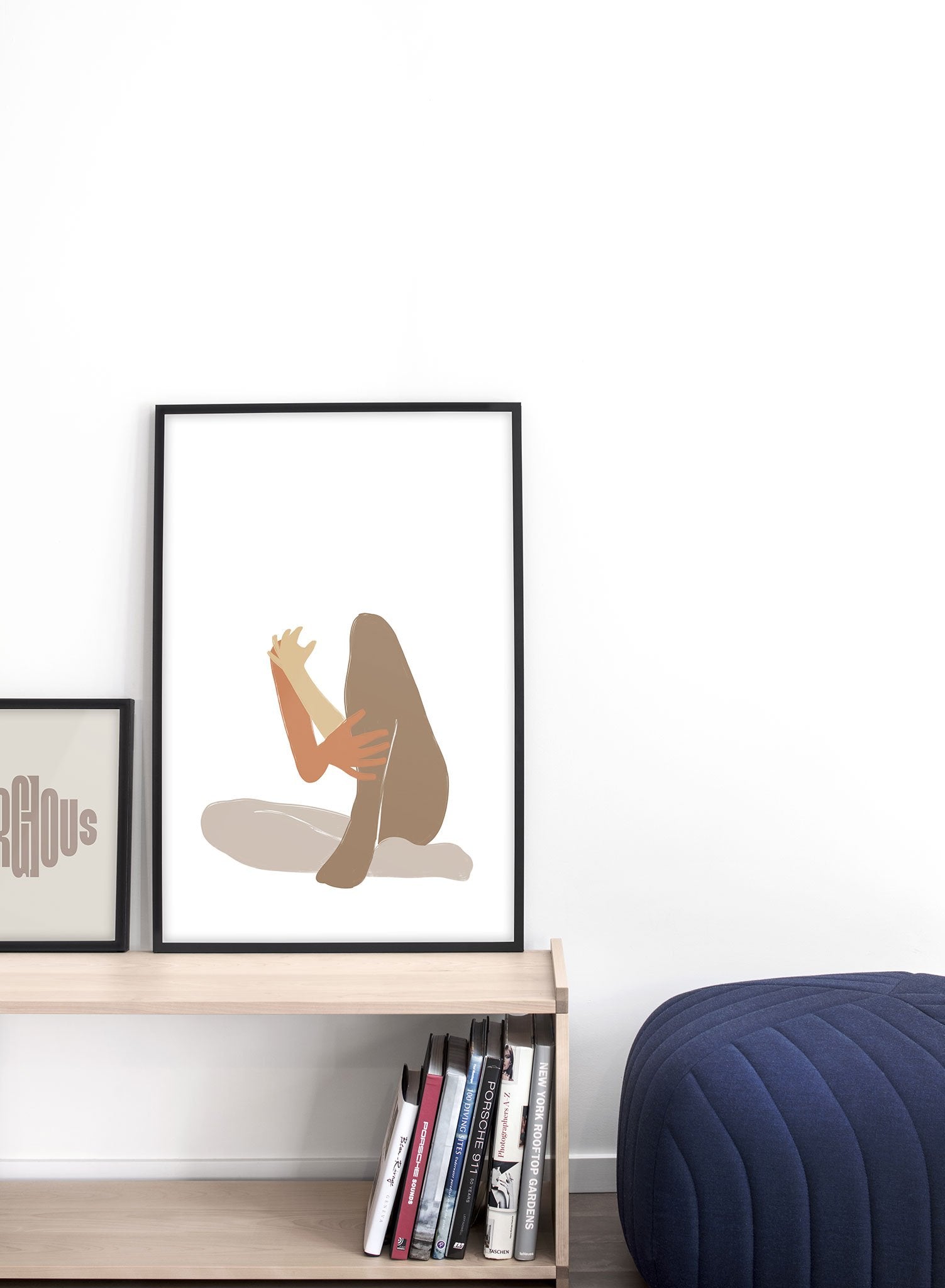 Modern minimalist colorful abstract illustration of embrace by Opposite Wall - Embrace Yourself - Lifestyle Duo - Living Room