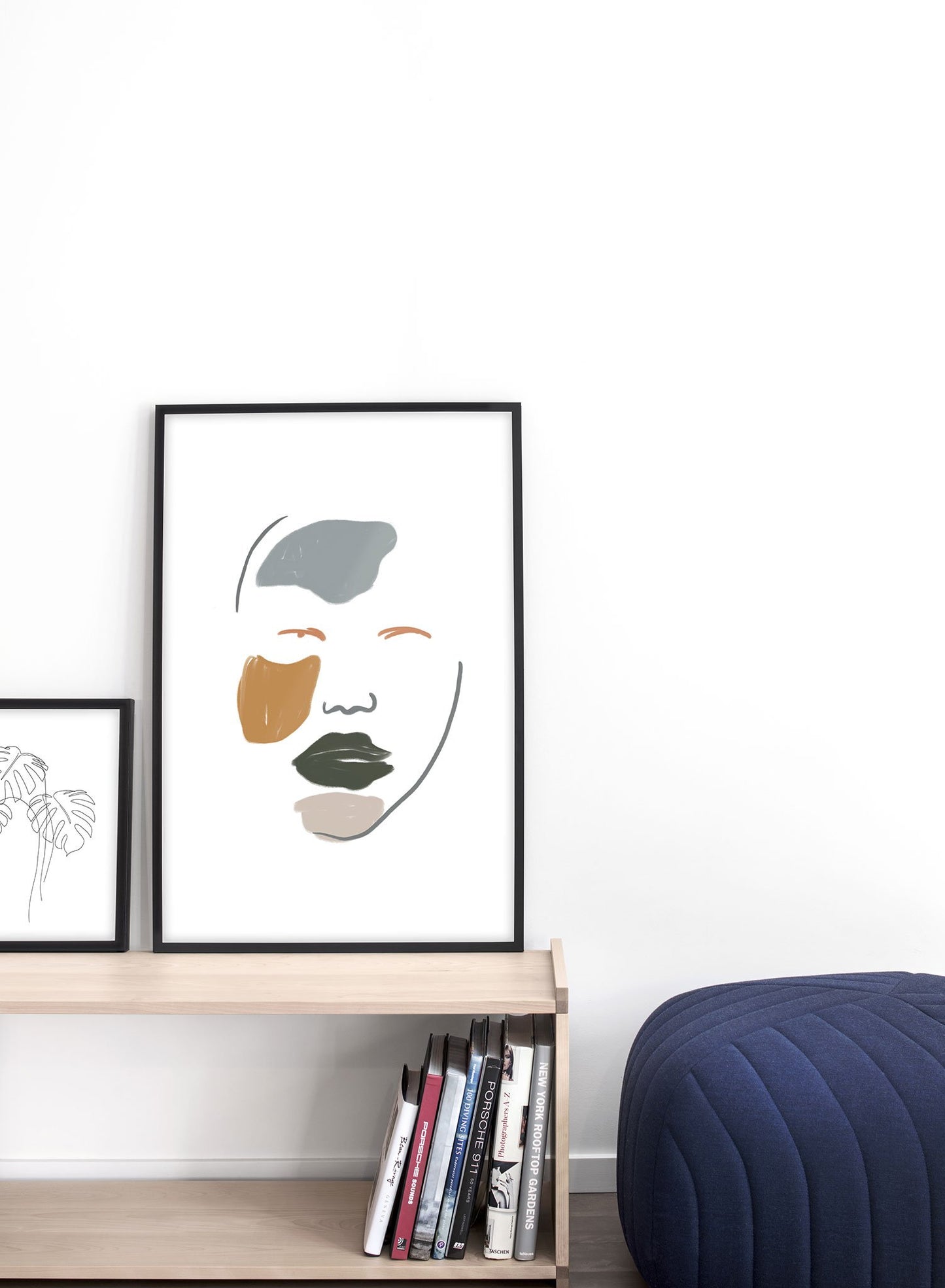 Modern minimalist poster by Opposite Wall with feminine woman illustration - Camouflage - Lifestyle Duo - Living Room