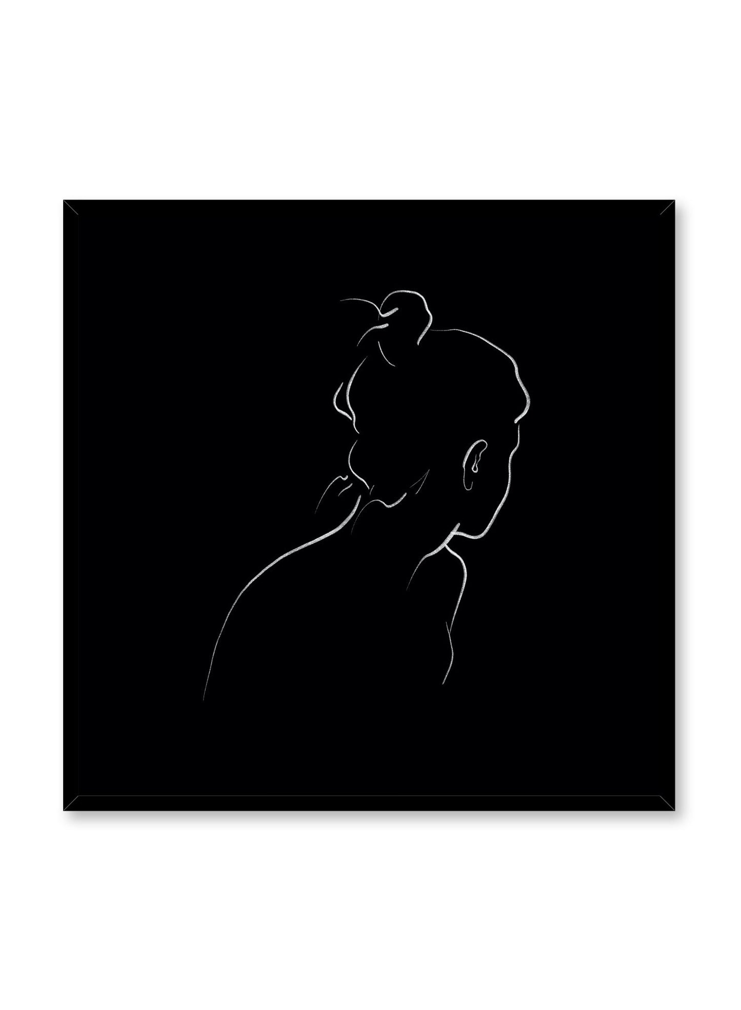 Modern minimalist poster by Opposite Wall with abstract illustration of Into the Distance in black